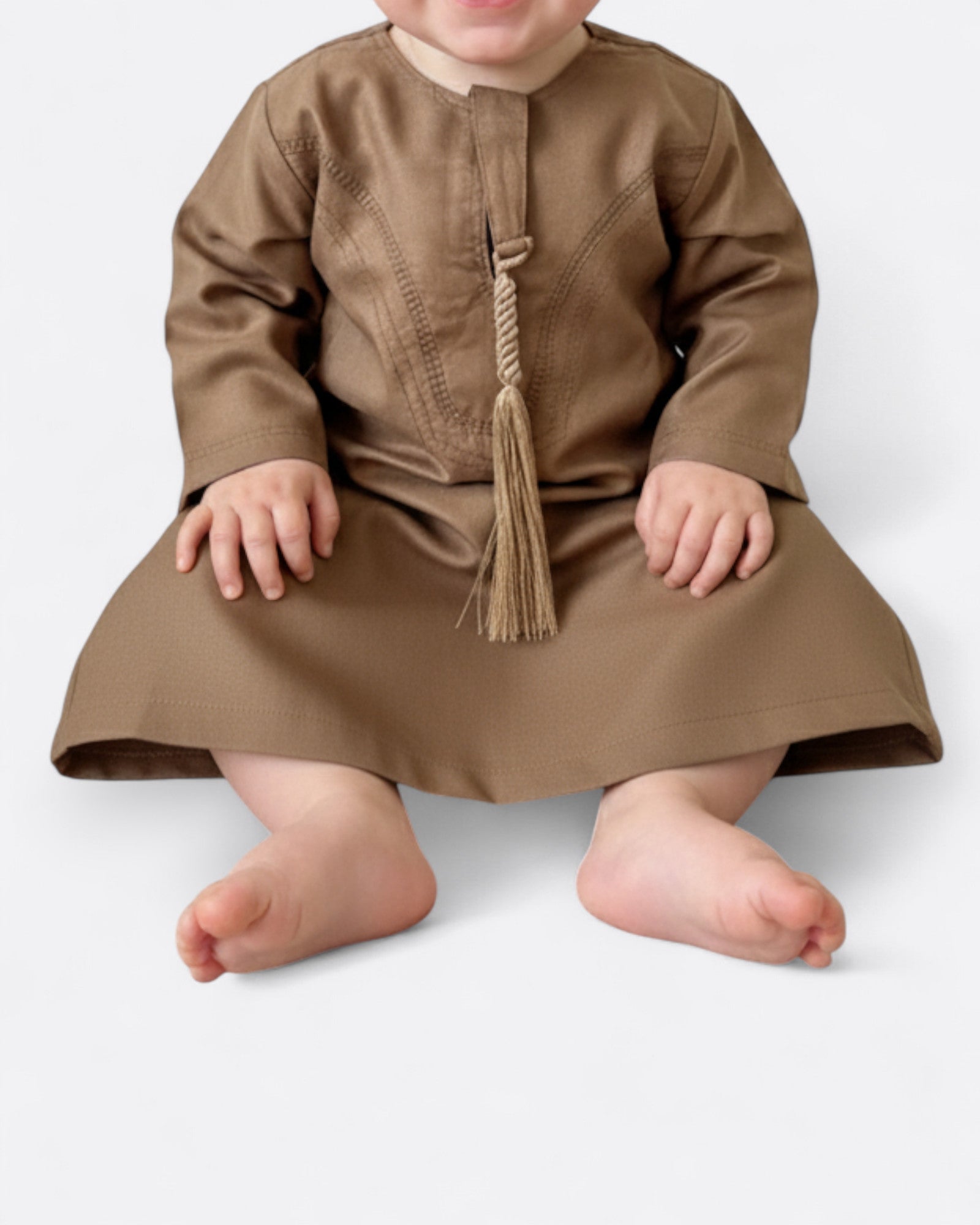 Qamis bébé - Simple avec tresse