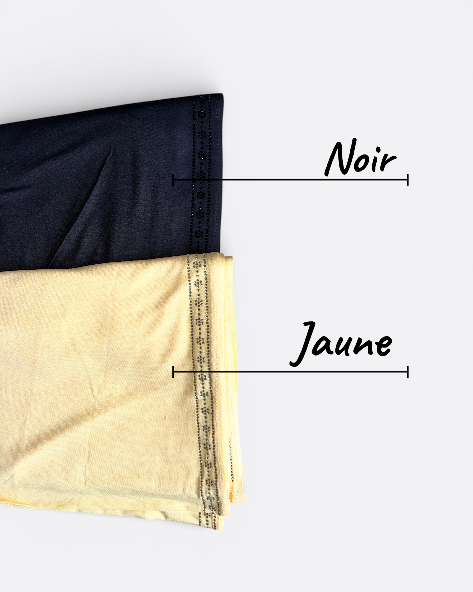 Hijab élégant en jersey avec strass