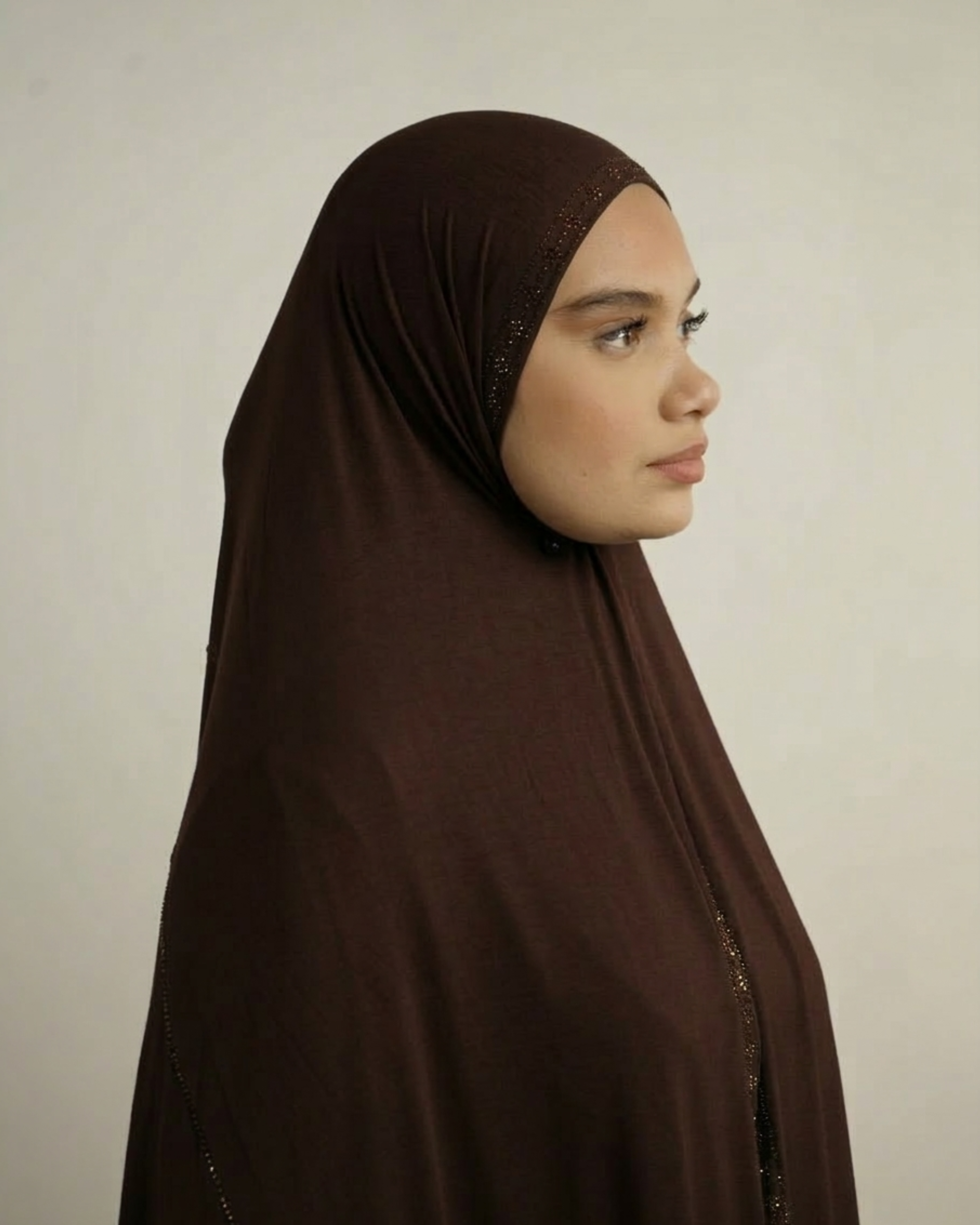 Hijab élégant en jersey avec strass