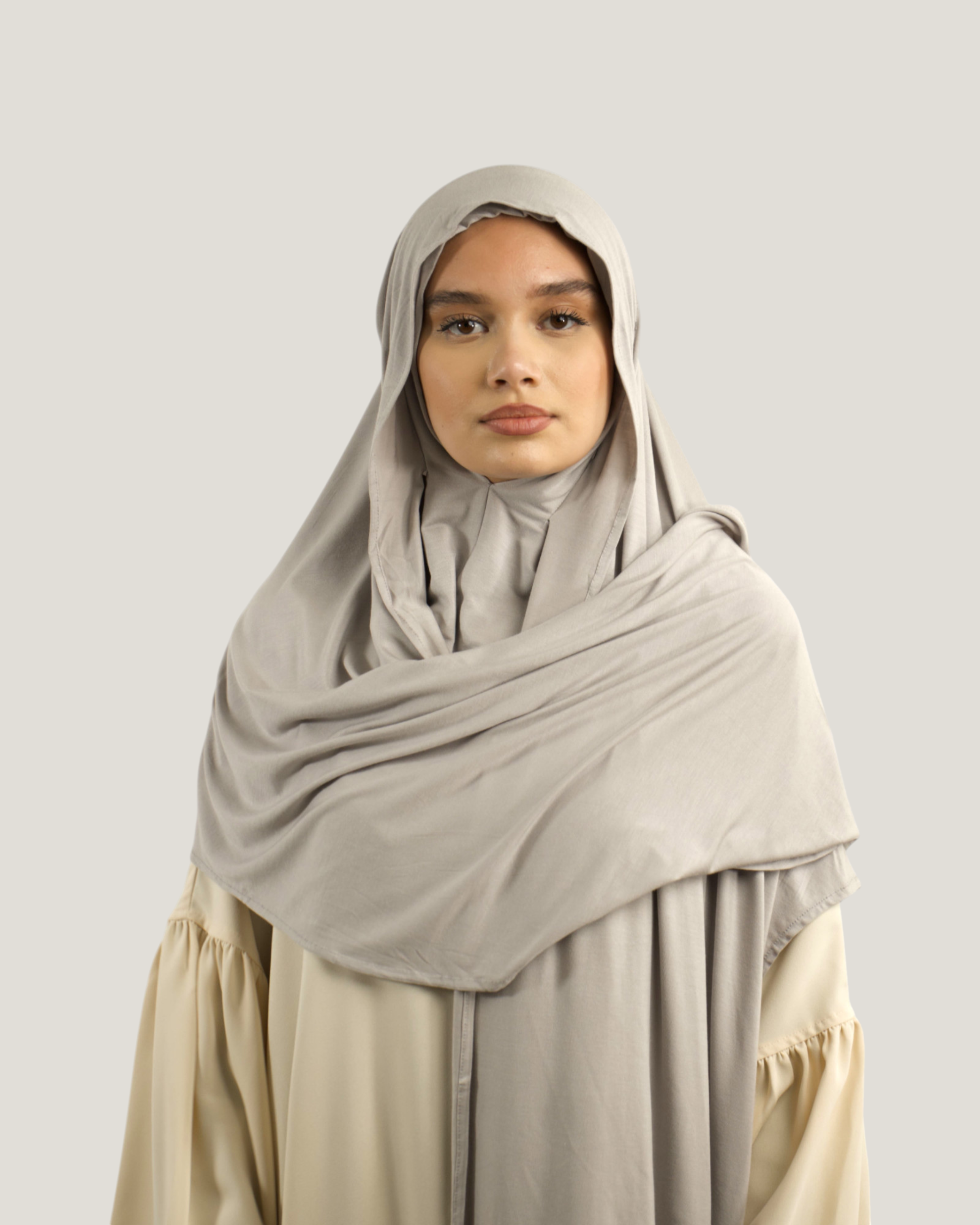 Hijab jersey modal à enfiler - Ouverture pour lunette