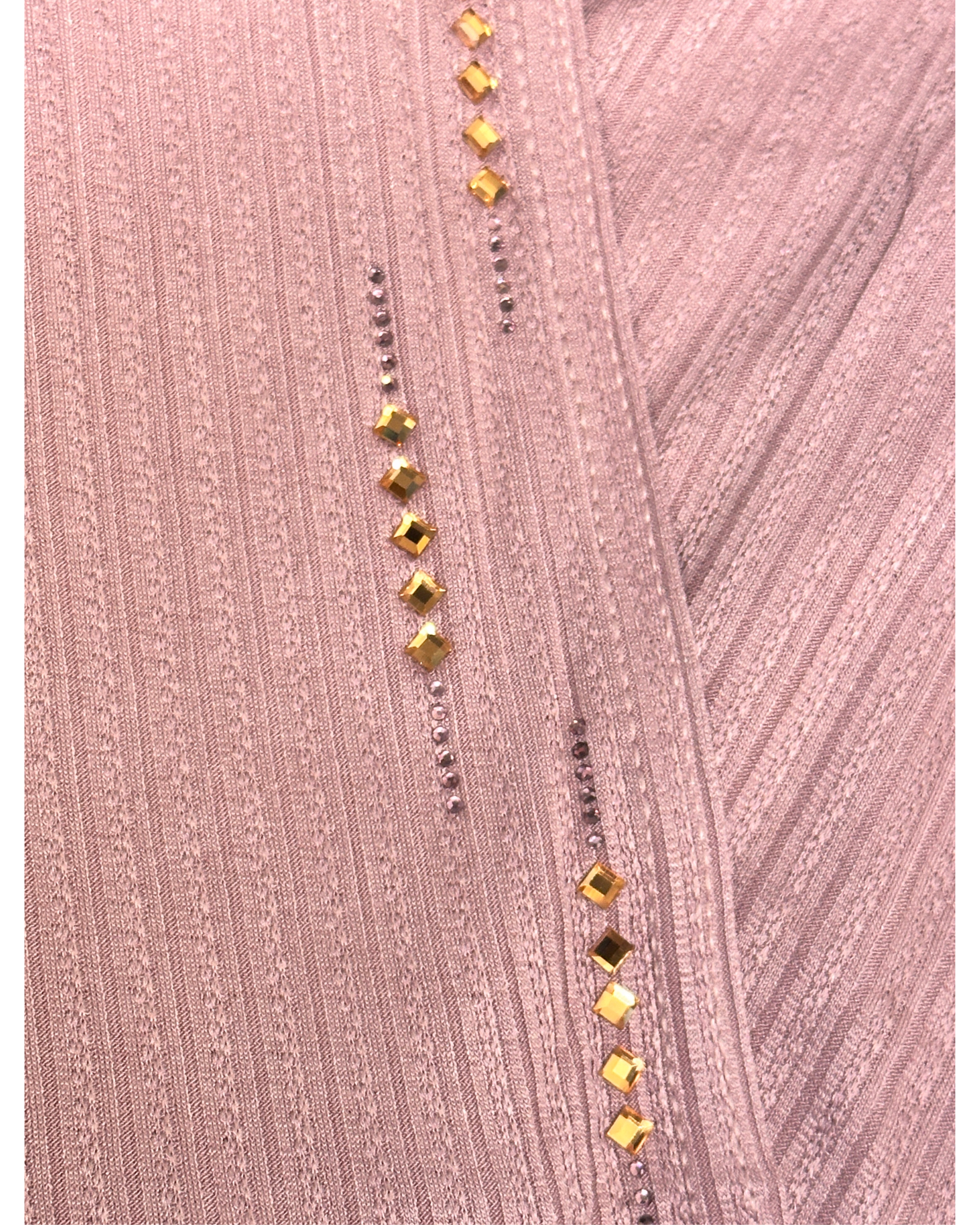 Hijab jersey rayure à strass