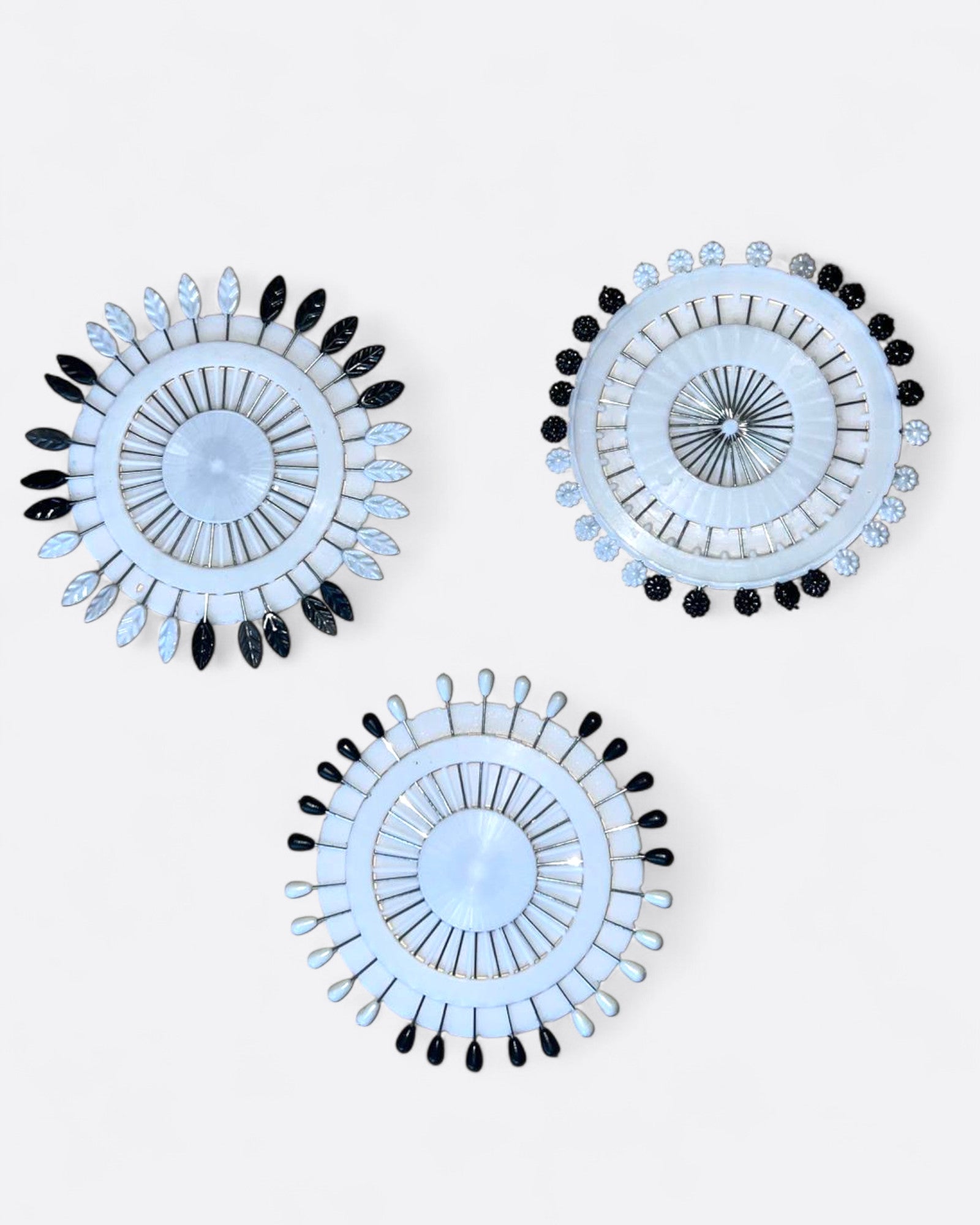 Pack de 90 épingles noir & blanc hijab