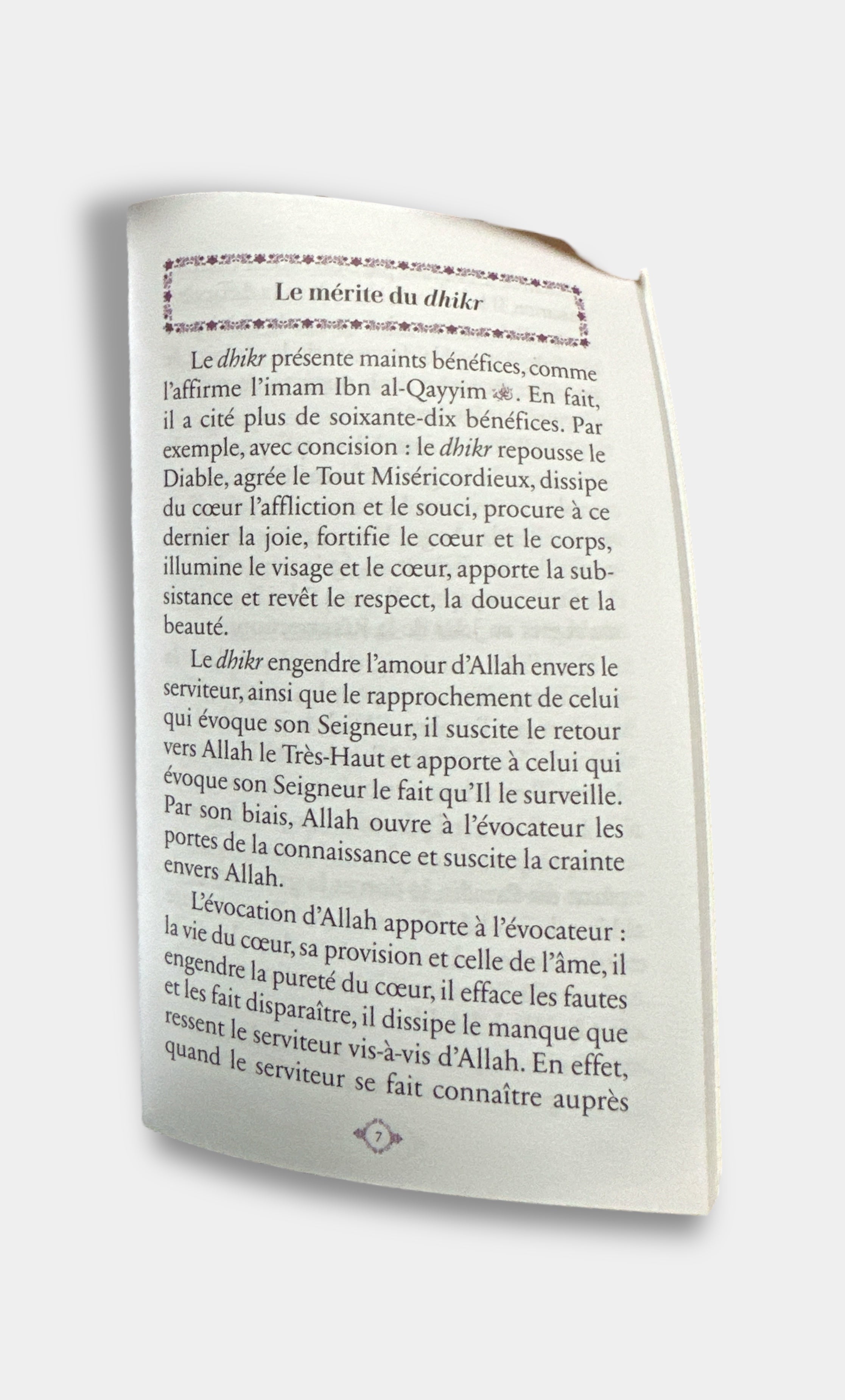 Le Dhikr du Matin et du Soir tiré du Coran et de la Sunnah (Ar, Fr & Phonétique) - Edition Tabari