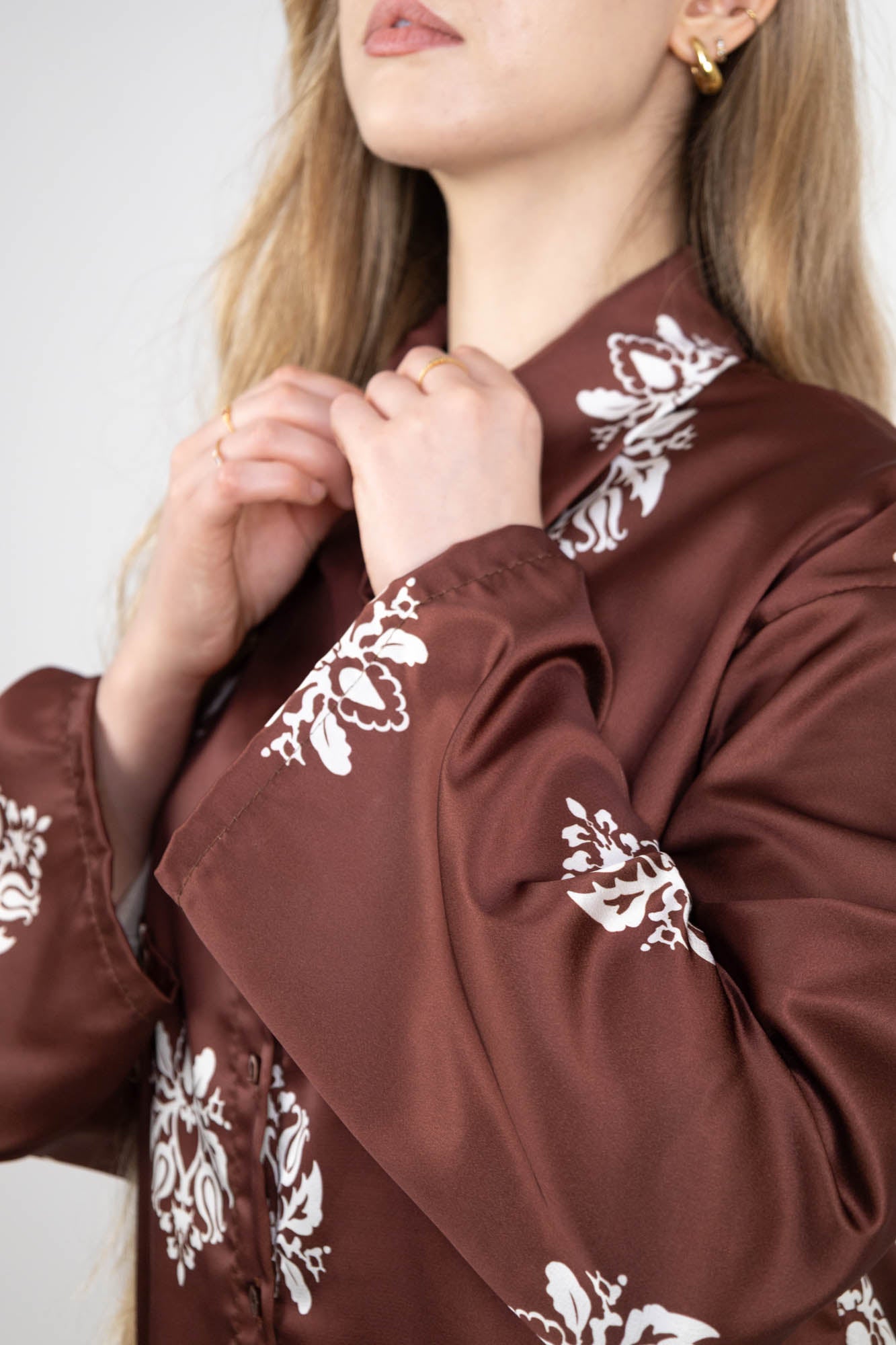 Ensemble Femme satiné – Fleuri