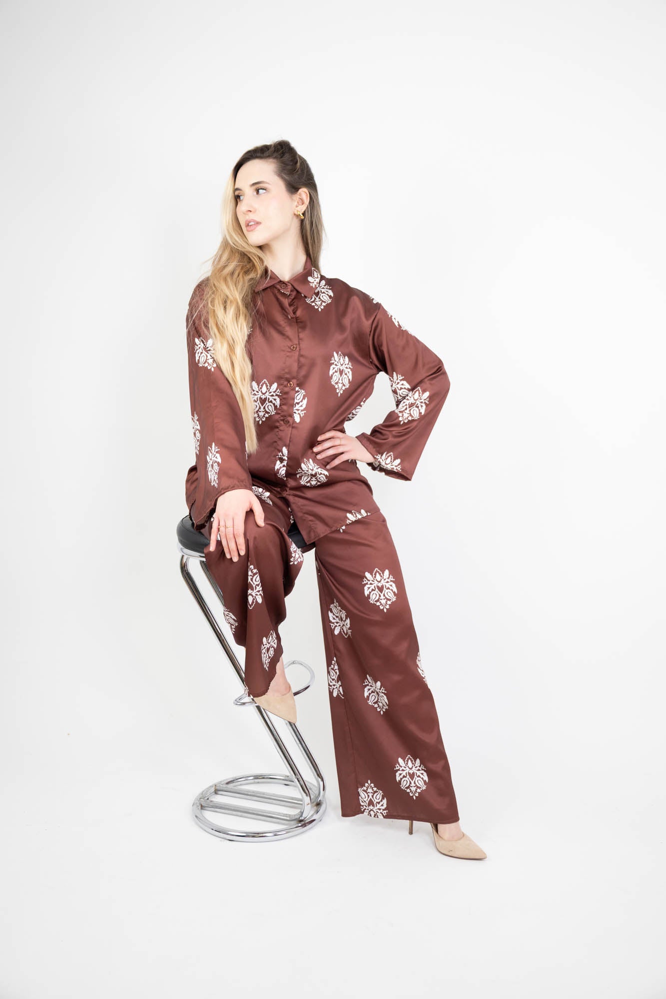 Ensemble Femme satiné – Fleuri