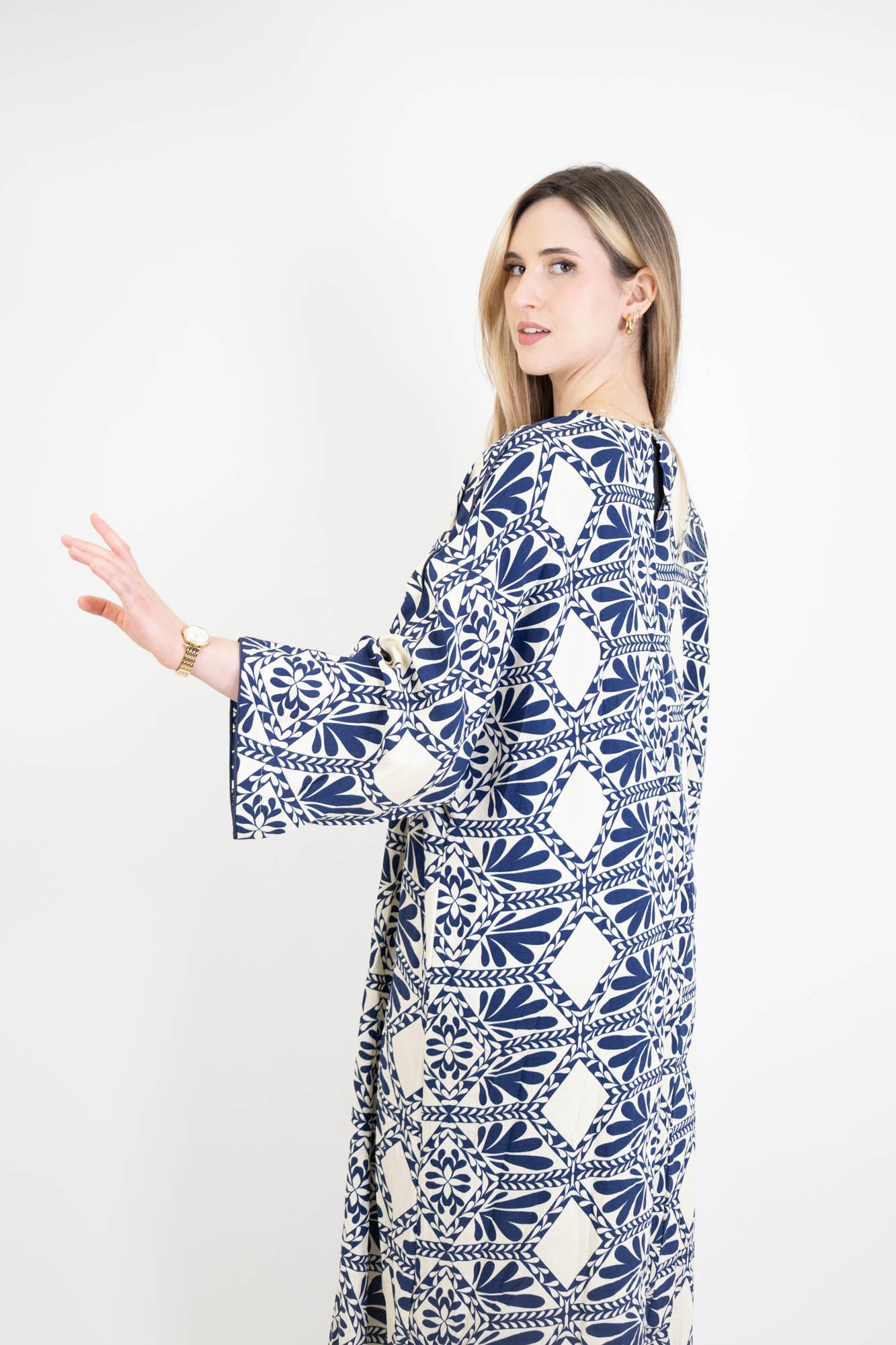 Robe longue et droite à imprimé