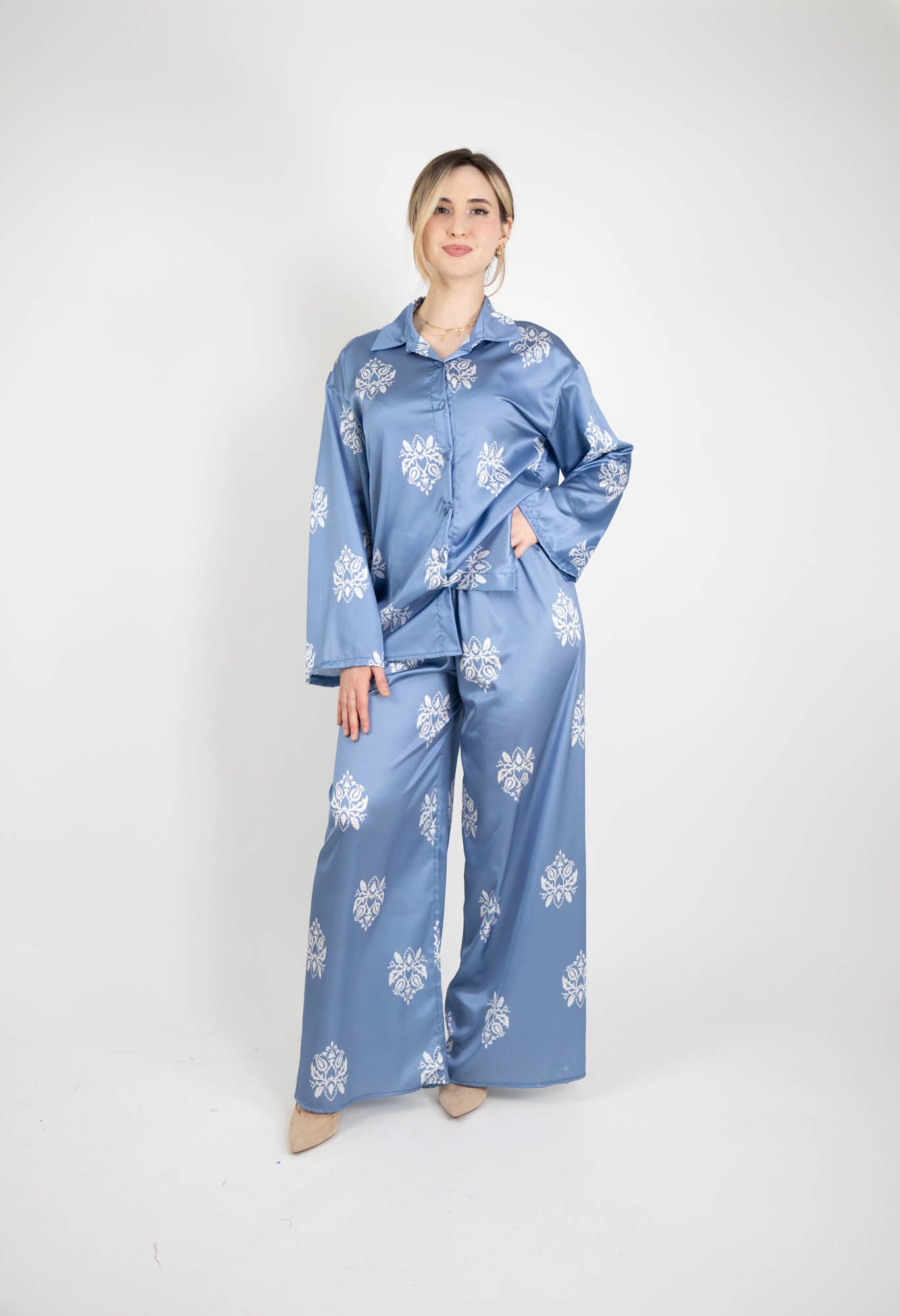 Ensemble Femme satiné – Fleuri