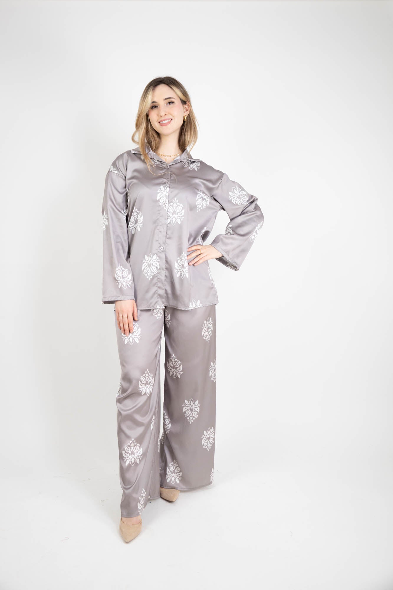 Ensemble Femme satiné – Fleuri