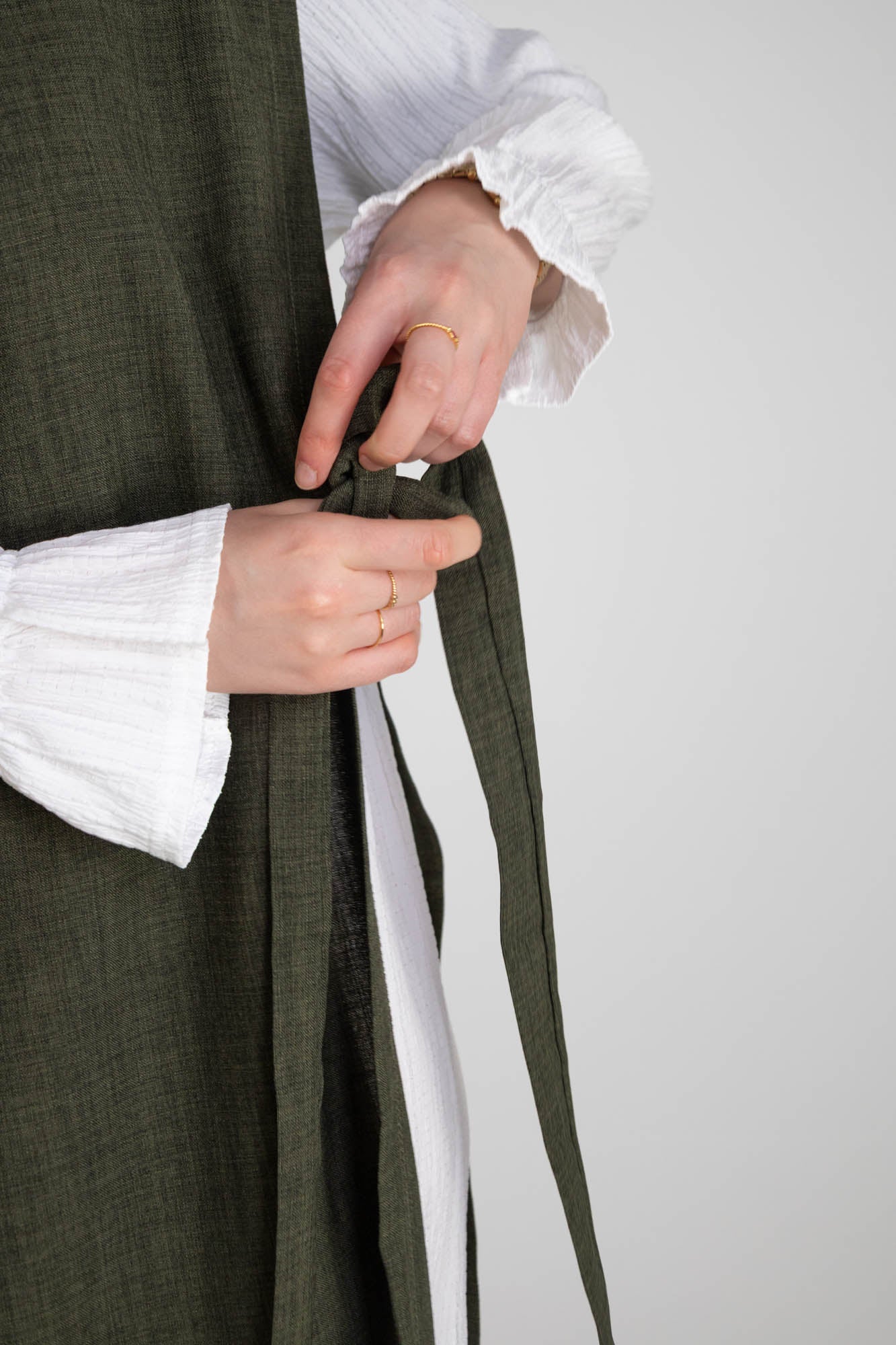 Robe longue tablier avec noeud | 2 en 1