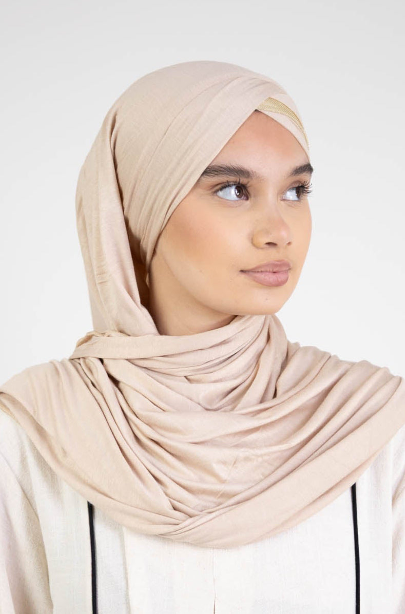 Hijab jersey à enfiler 3 plis