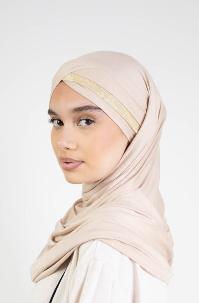 Hijab jersey à enfiler 3 plis