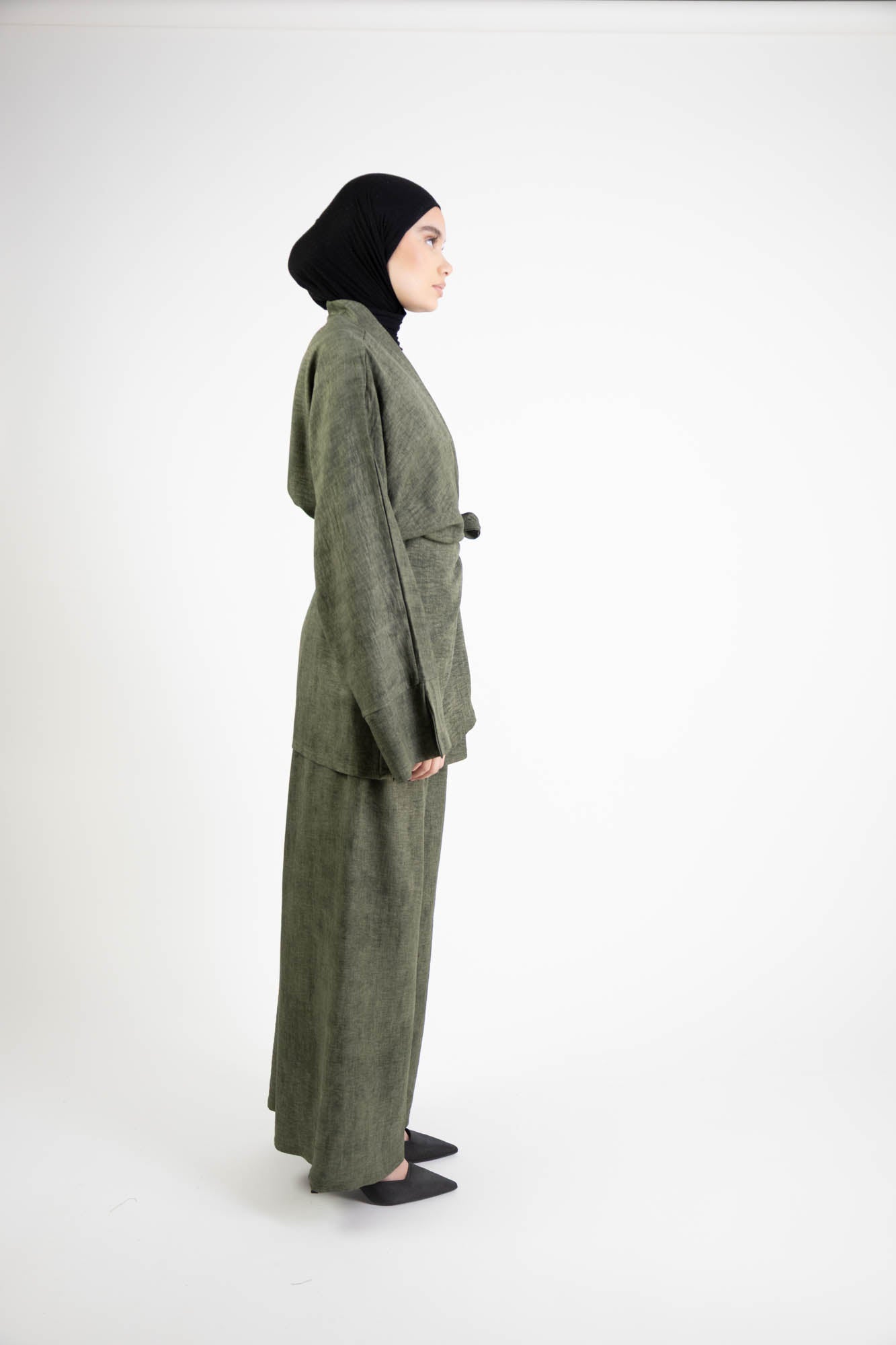 Ensemble Femme – Tunique cache-cœur à nouer & pantalon fluide