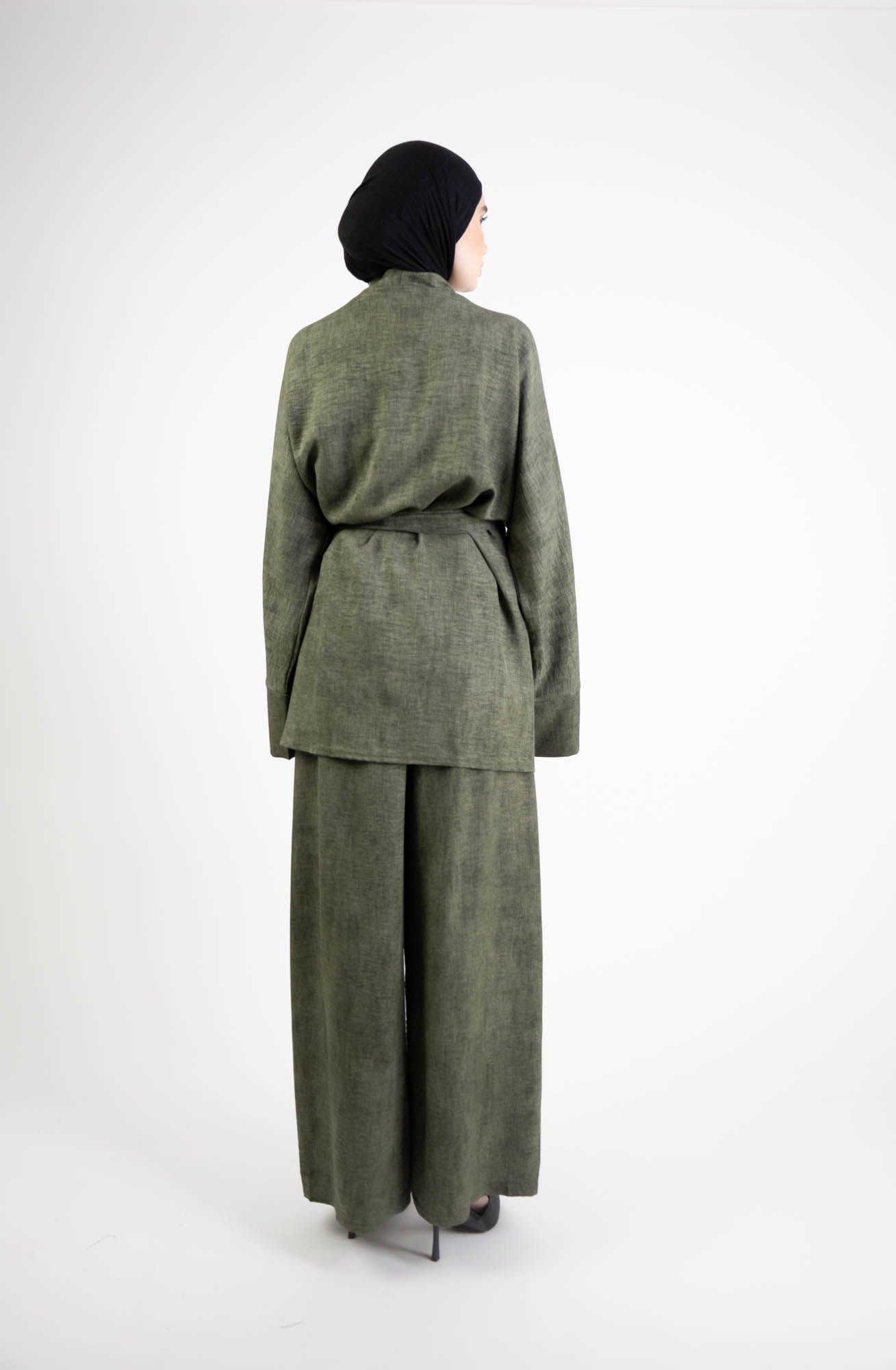 Ensemble Femme – Tunique cache-cœur à nouer & pantalon fluide