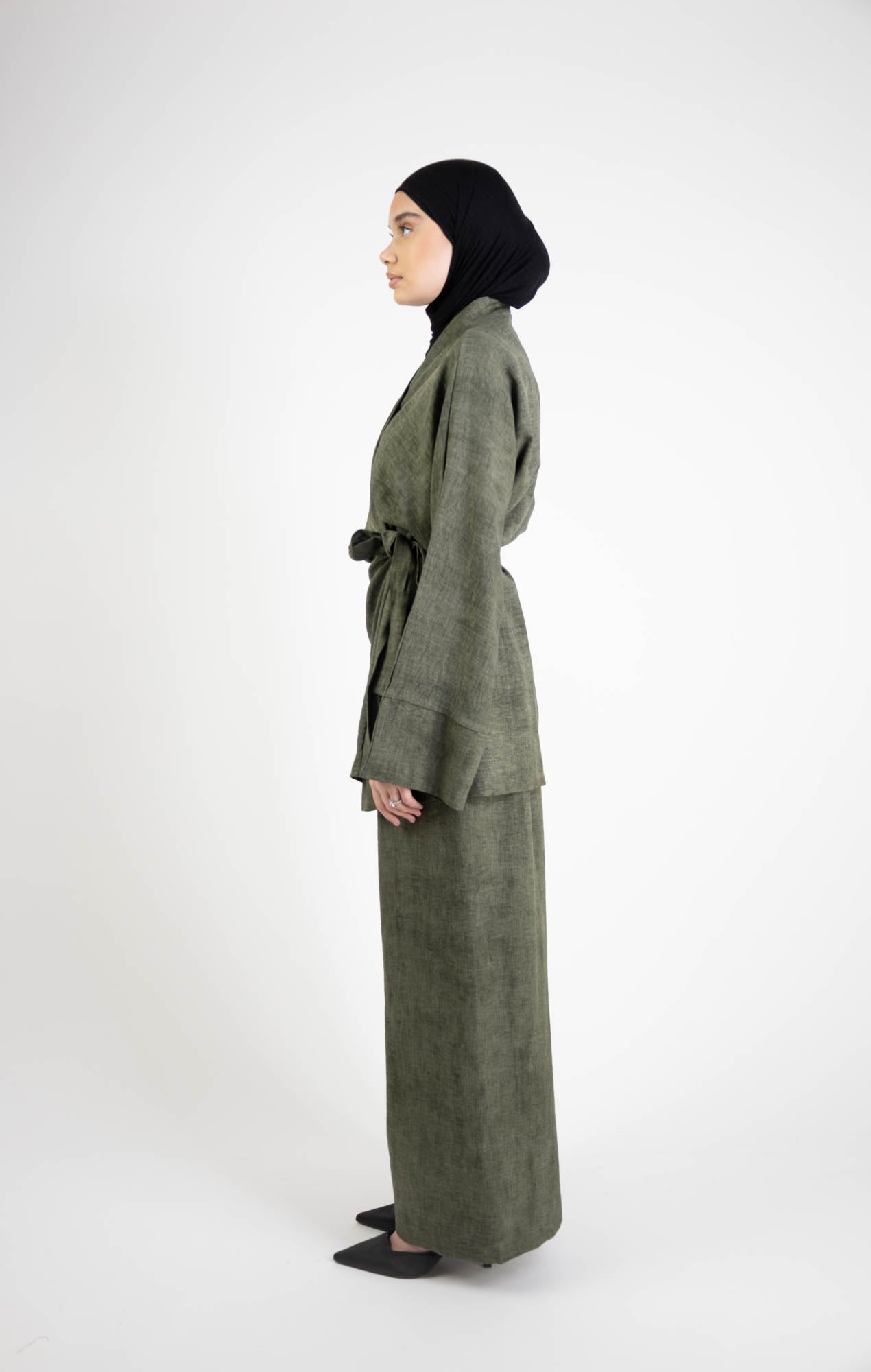 Ensemble Femme – Tunique cache-cœur à nouer & pantalon fluide