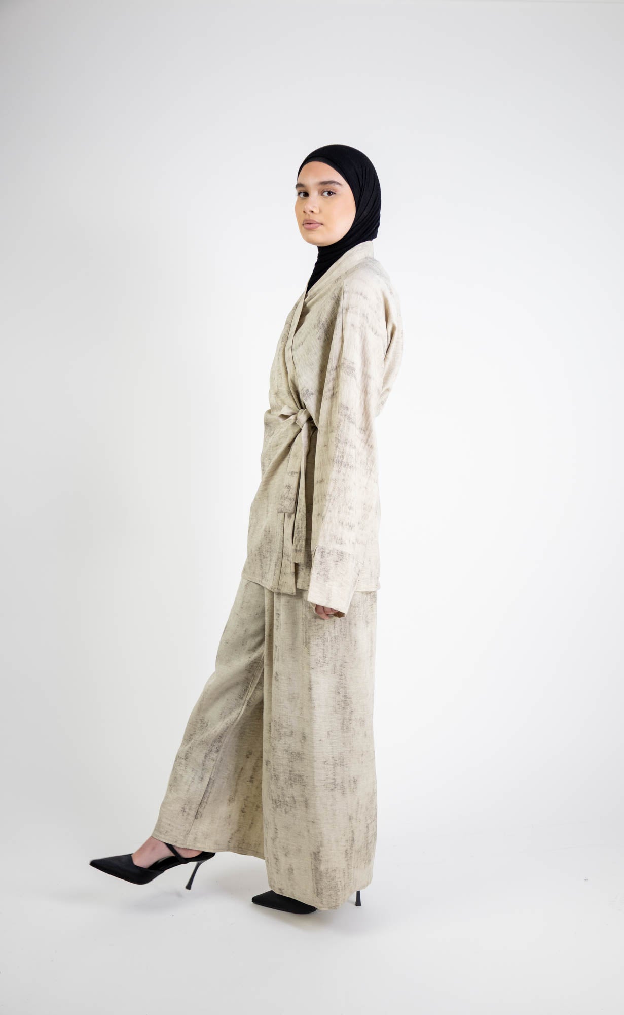 Ensemble Femme – Tunique cache-cœur à nouer & pantalon fluide