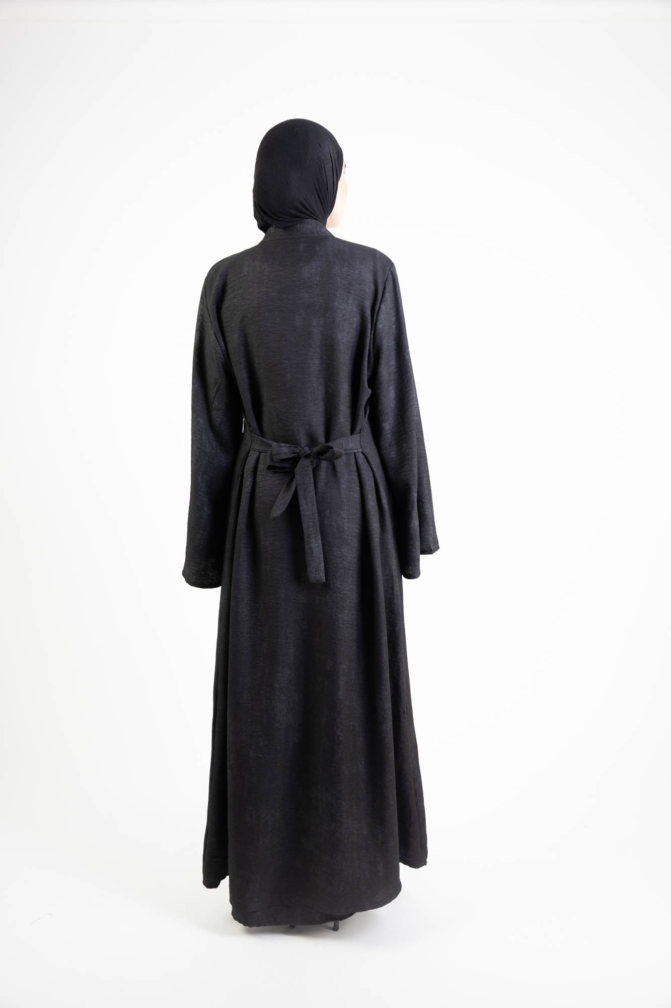 Conjunto para mujer: vestido sin mangas y kimono largo abotonado