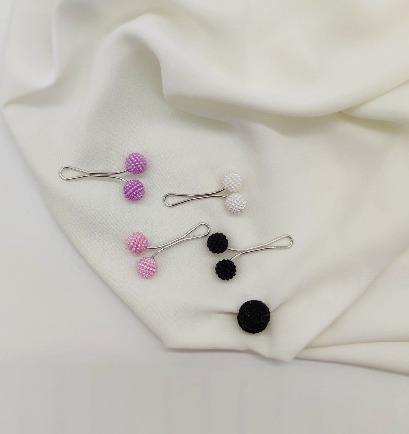 Pinces Hijab + Pince aimant Blanc