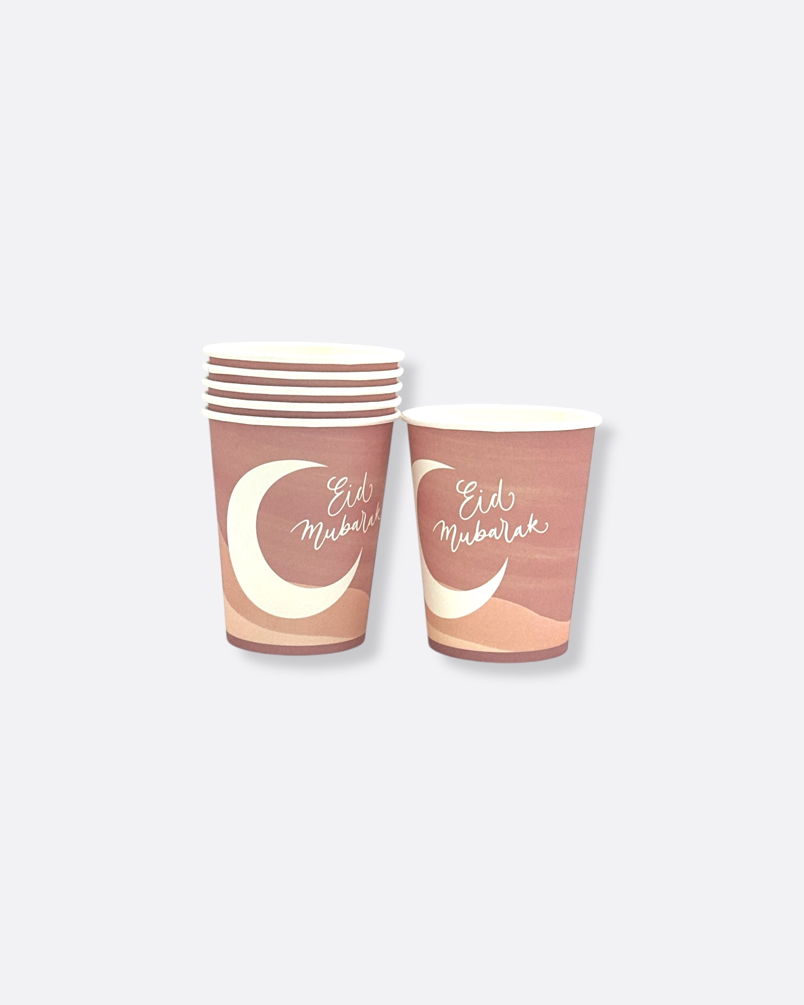 Lot de 6 gobelets Eid Mubarak - Lune et Sable – produit proposé sur Souk Dubaï