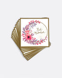 Lot de 12 serviettes Eid Mubarak - Lune de Fleurs