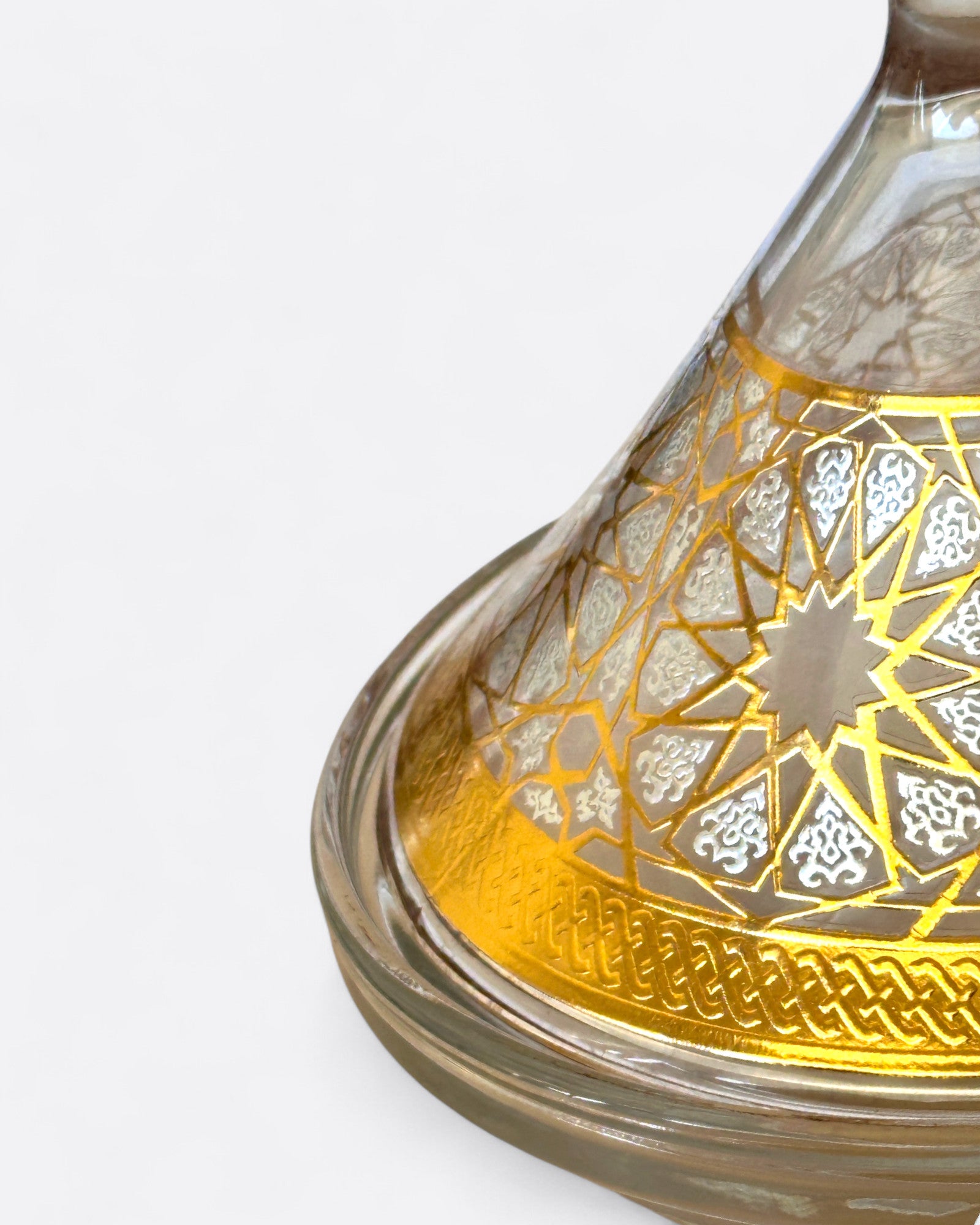 Mini tajine transparent - Motifs dorés