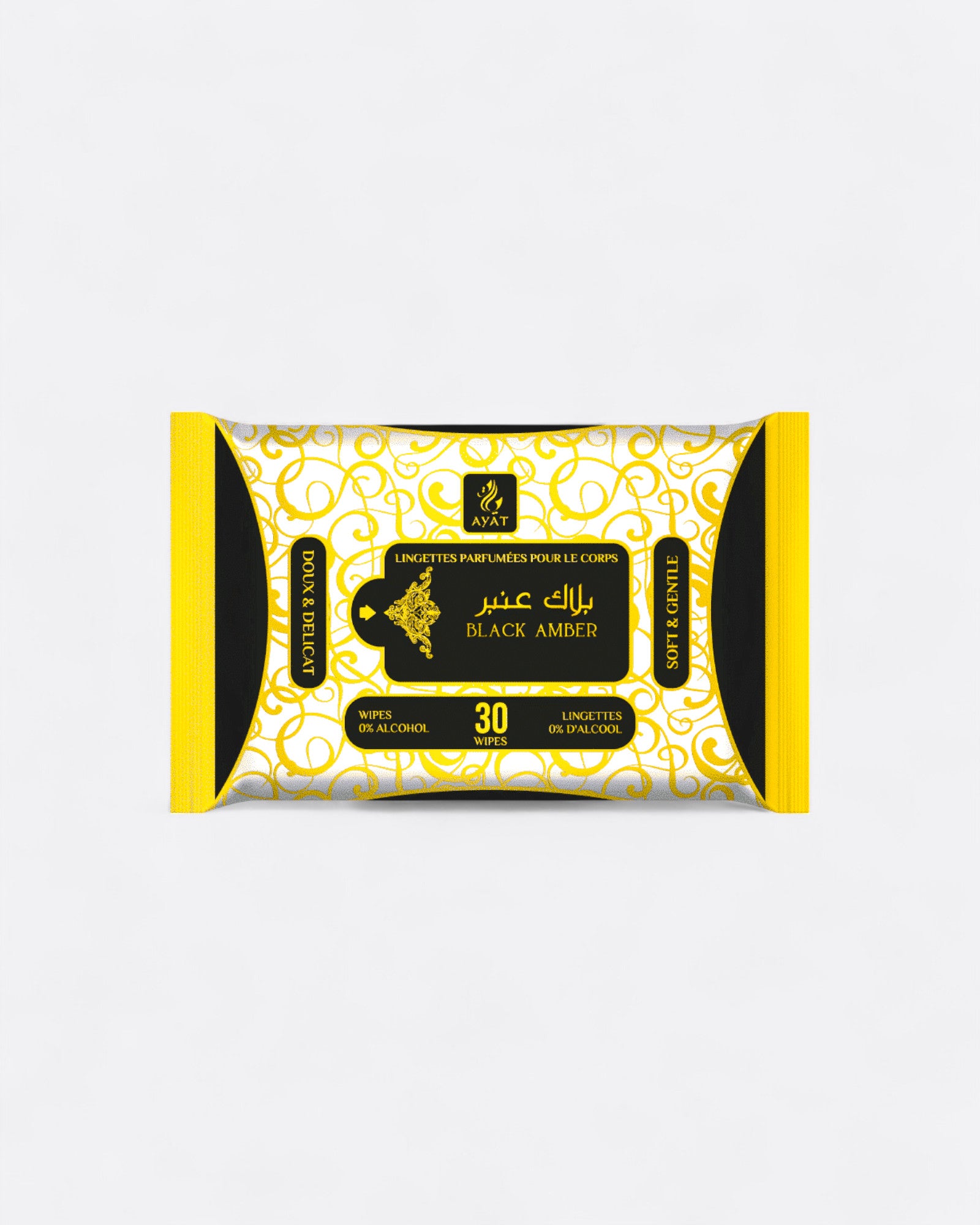 30 Lingettes sans alcool - Black amber | Ayat