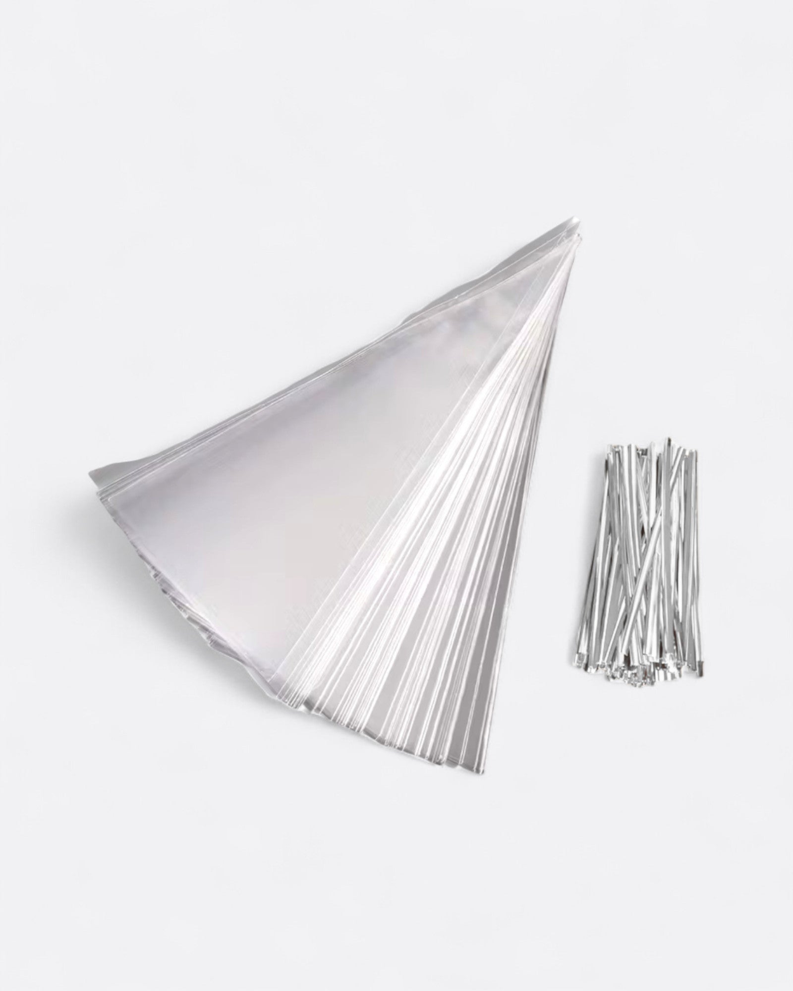 Lot de 20 sachets de bonbon triangle transparent