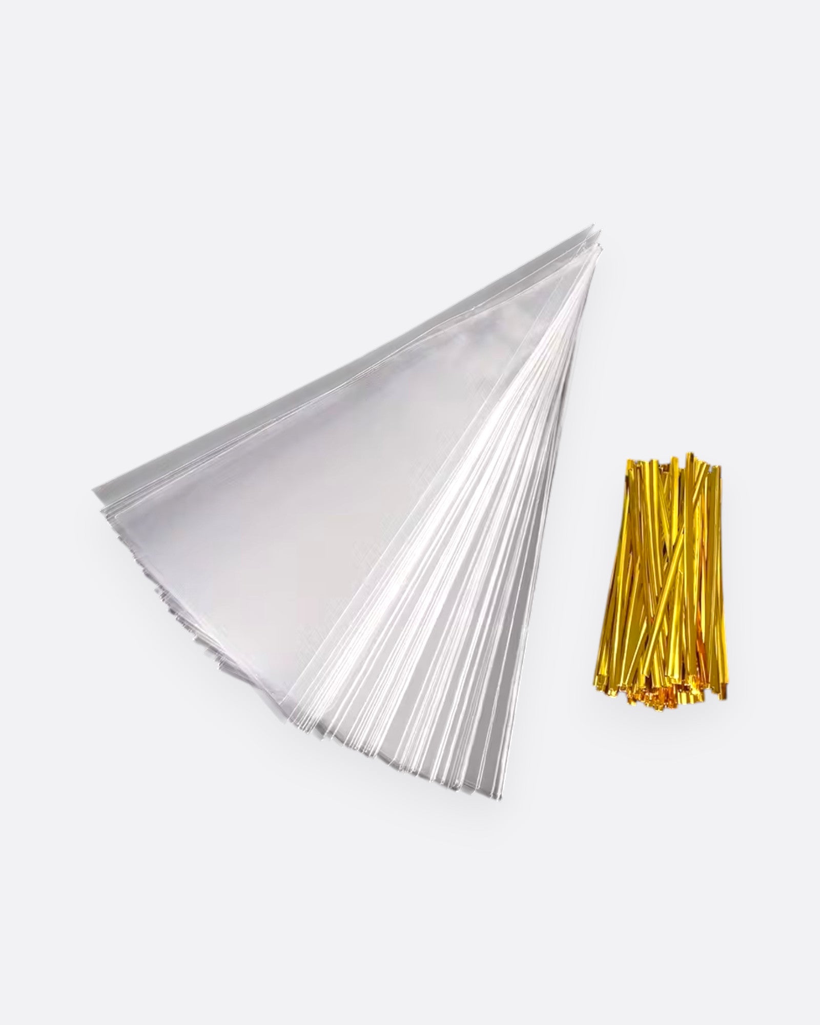 Lot de 20 sachets de bonbon triangle transparent