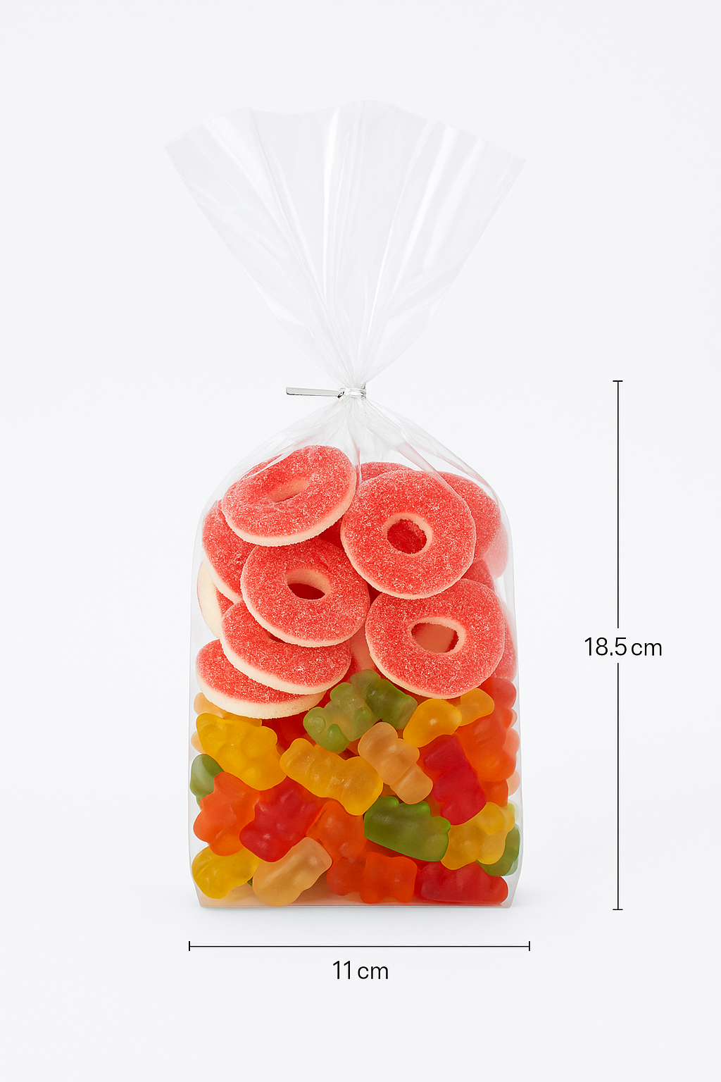 Lot de 25 sachets de bonbon rectangle transparent