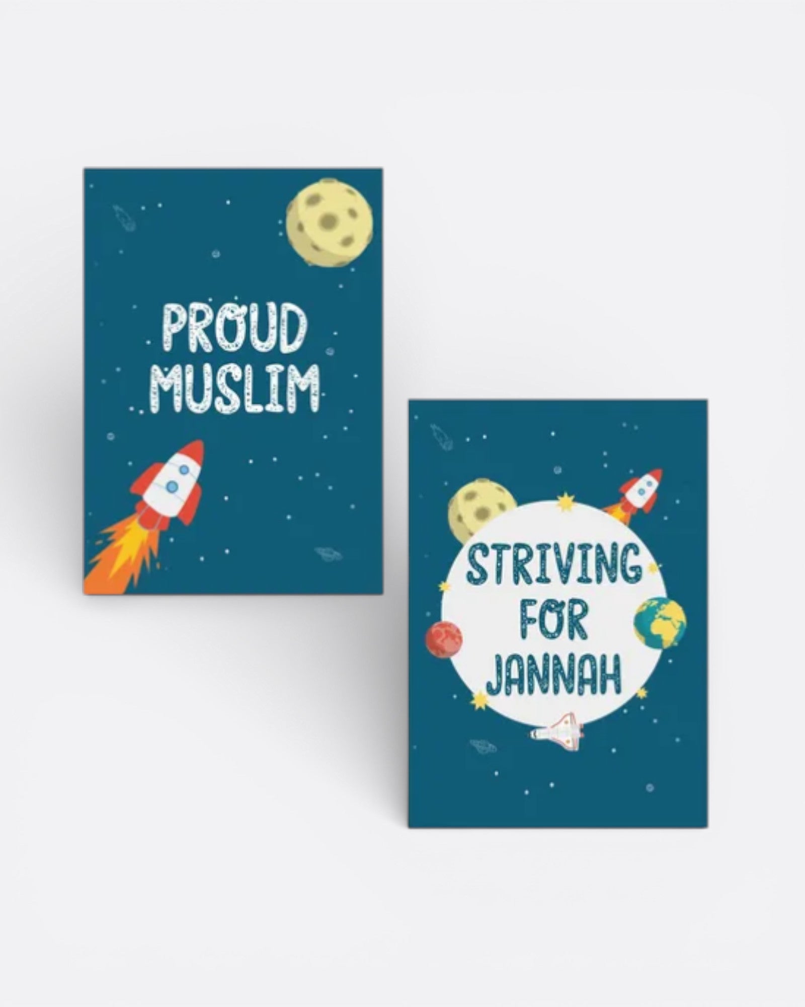 Lot de 2 Cahiers de Note | A5 - 64 Pages : Design Galaxy - Edition Hadieth Benelux