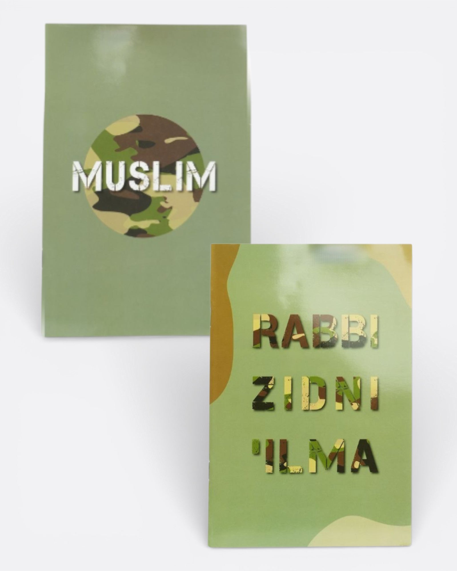 Lot de 2 Grands Cahiers de notes - 64 Pages | Vert militaire - Edition Hadieth Benelux