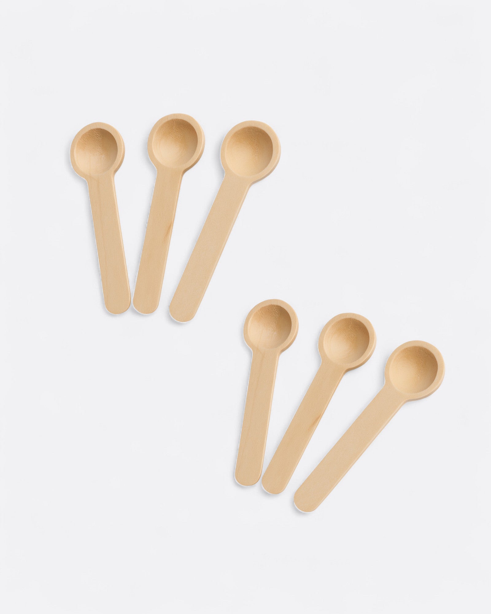 Lot de 6 mini cuillères ronde d'assaisonnement