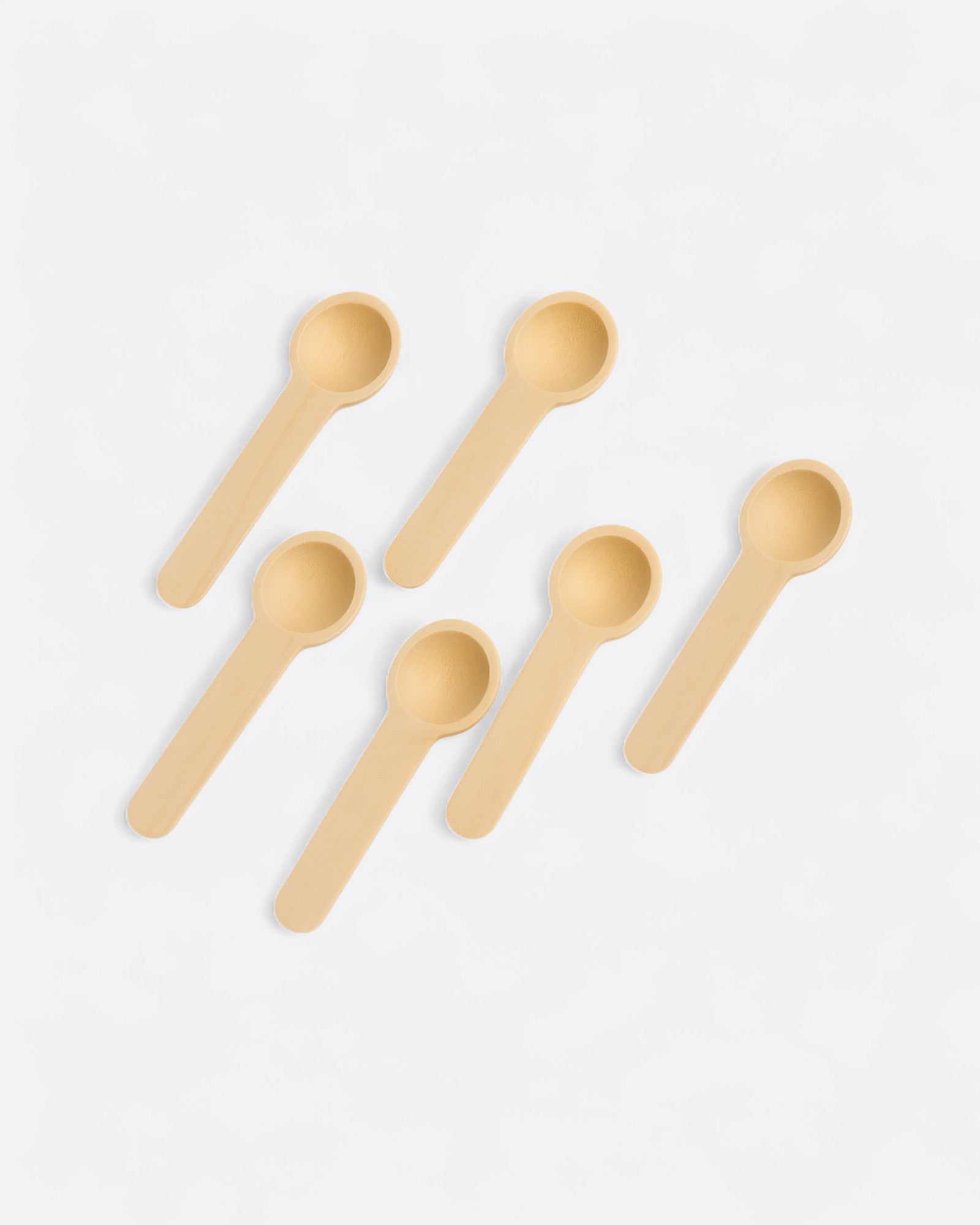 Lot de 6 mini cuillères ronde d'assaisonnement