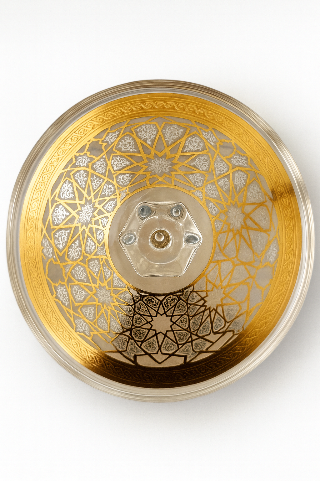 Mini tajine transparent - Motifs dorés