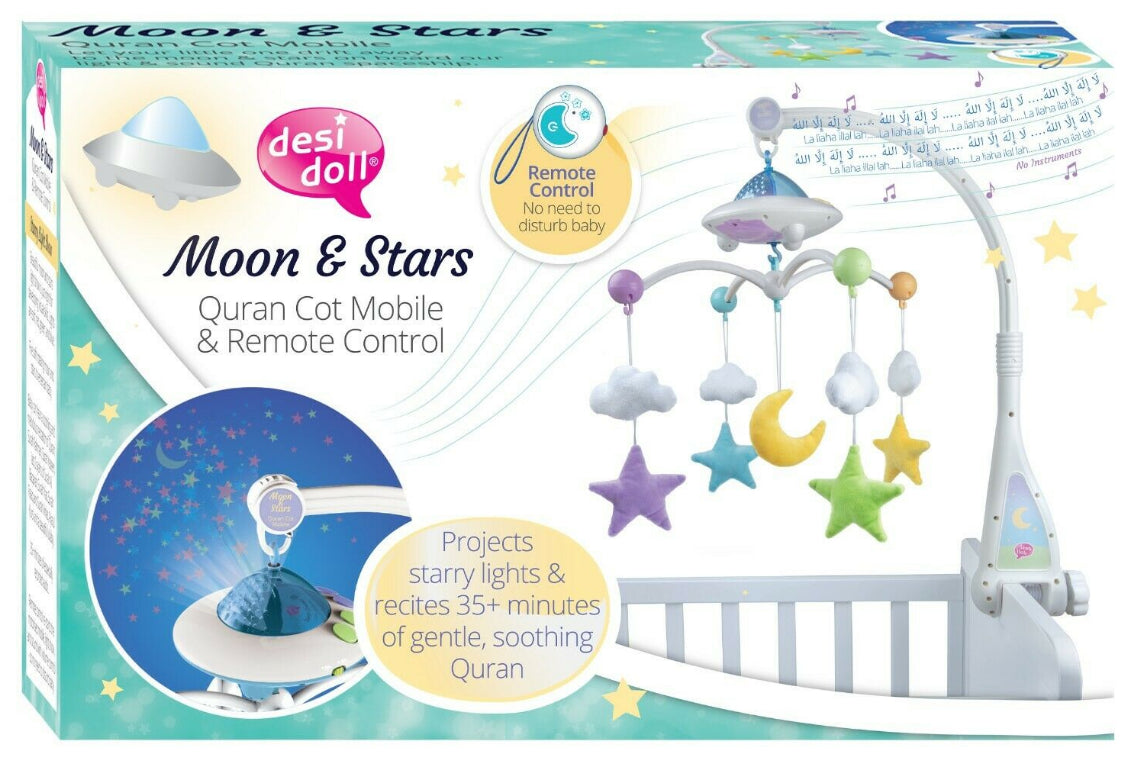 Mobile coranique pour bébé "Lune & étoiles"