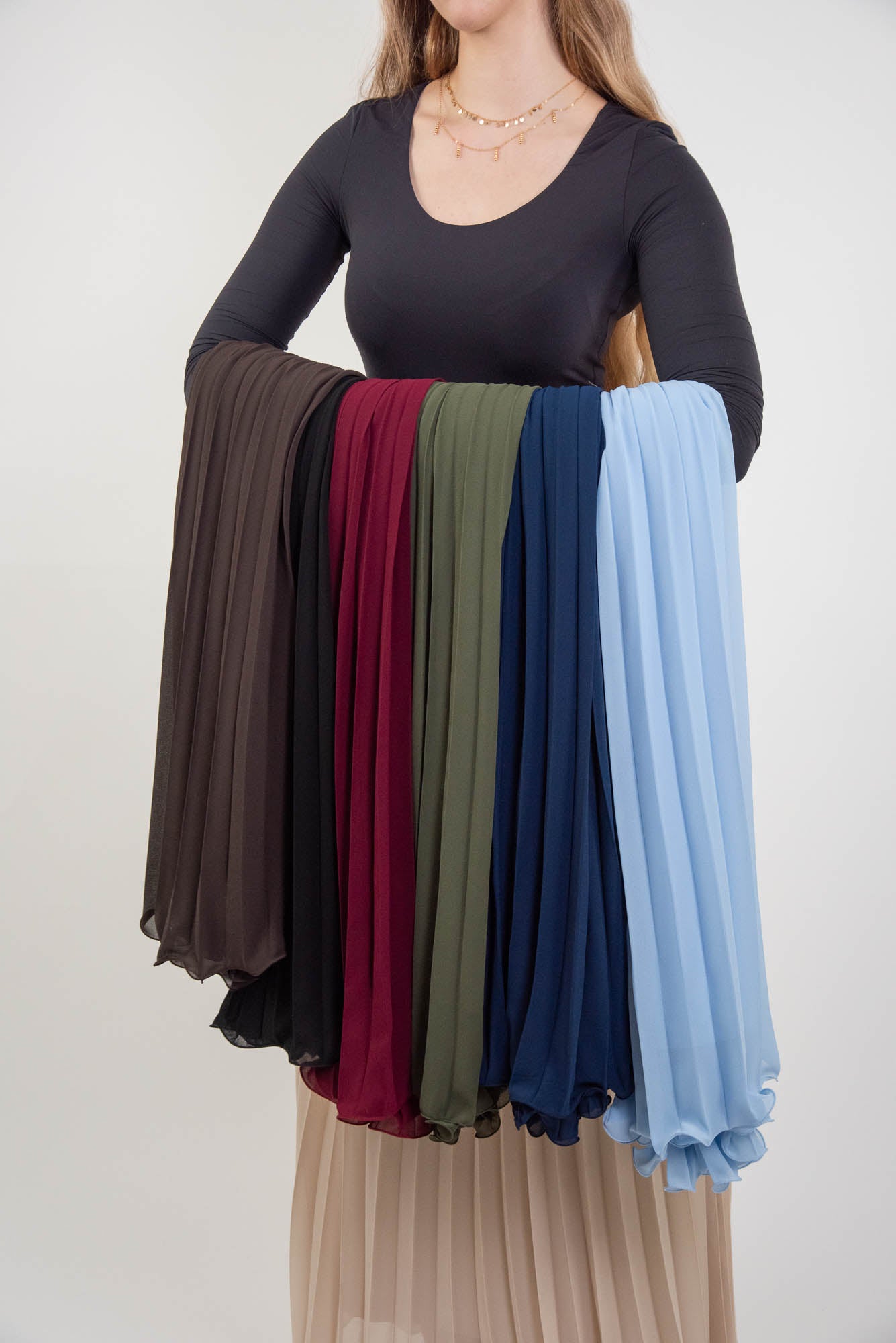 Jupe longue plissée vaporeuse