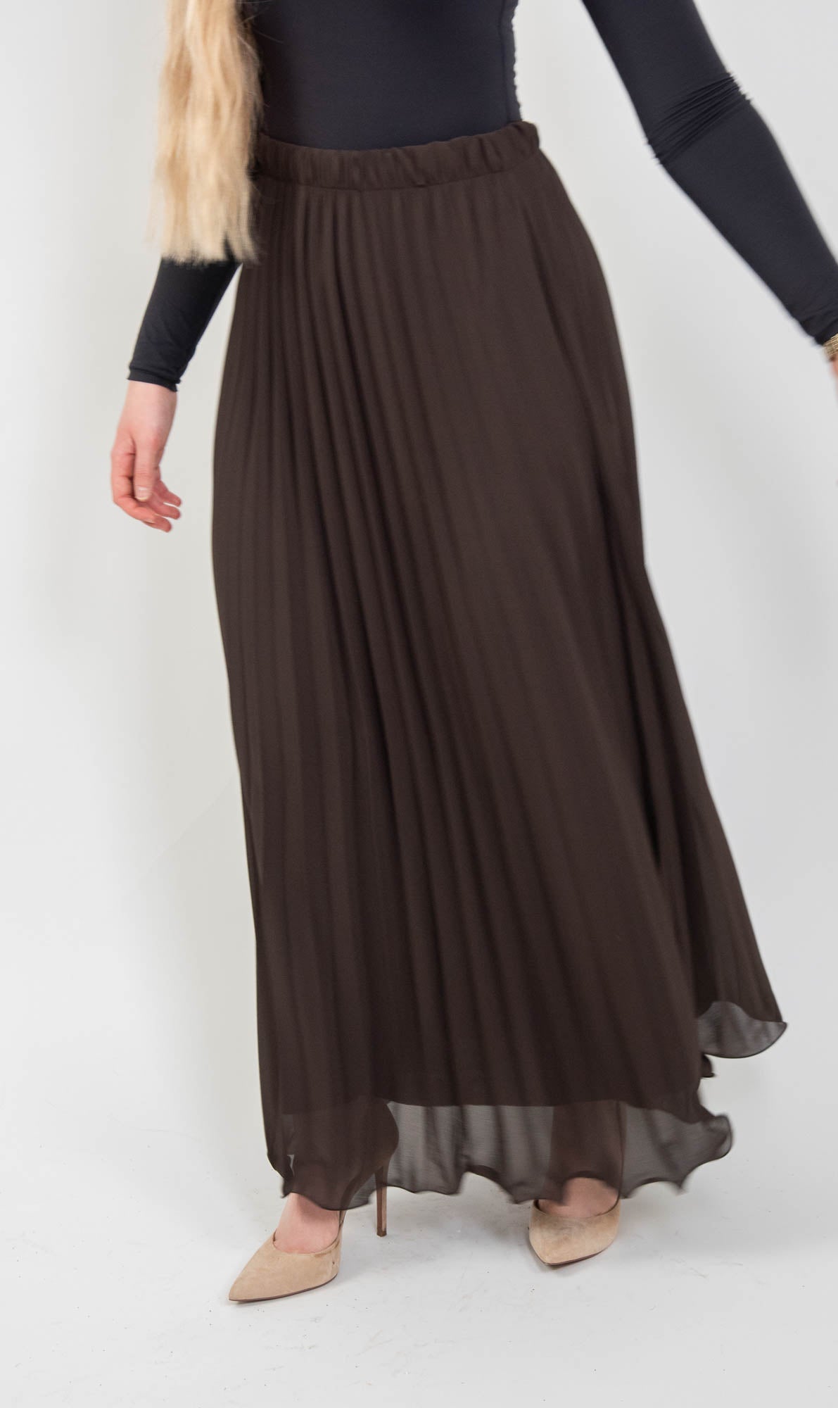 Jupe longue plissée vaporeuse