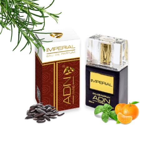 Eau de parfum IMPERIAL 30ml + Musc 5ml – ADN Paris – parfum concentré aux notes boisées ou florales