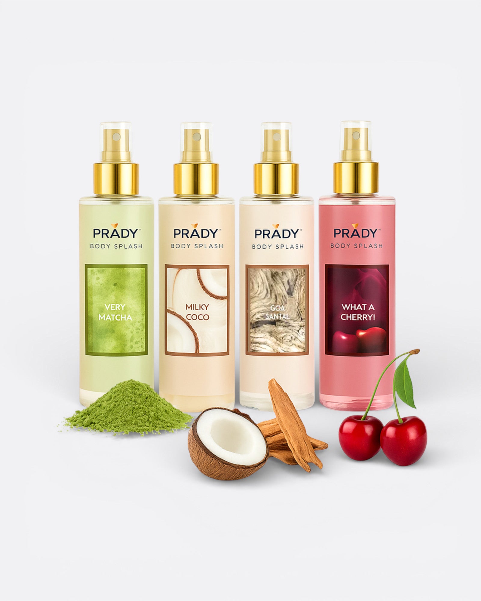 Pack de 4 brumes corporelles PRADY (4 × 250 ml)