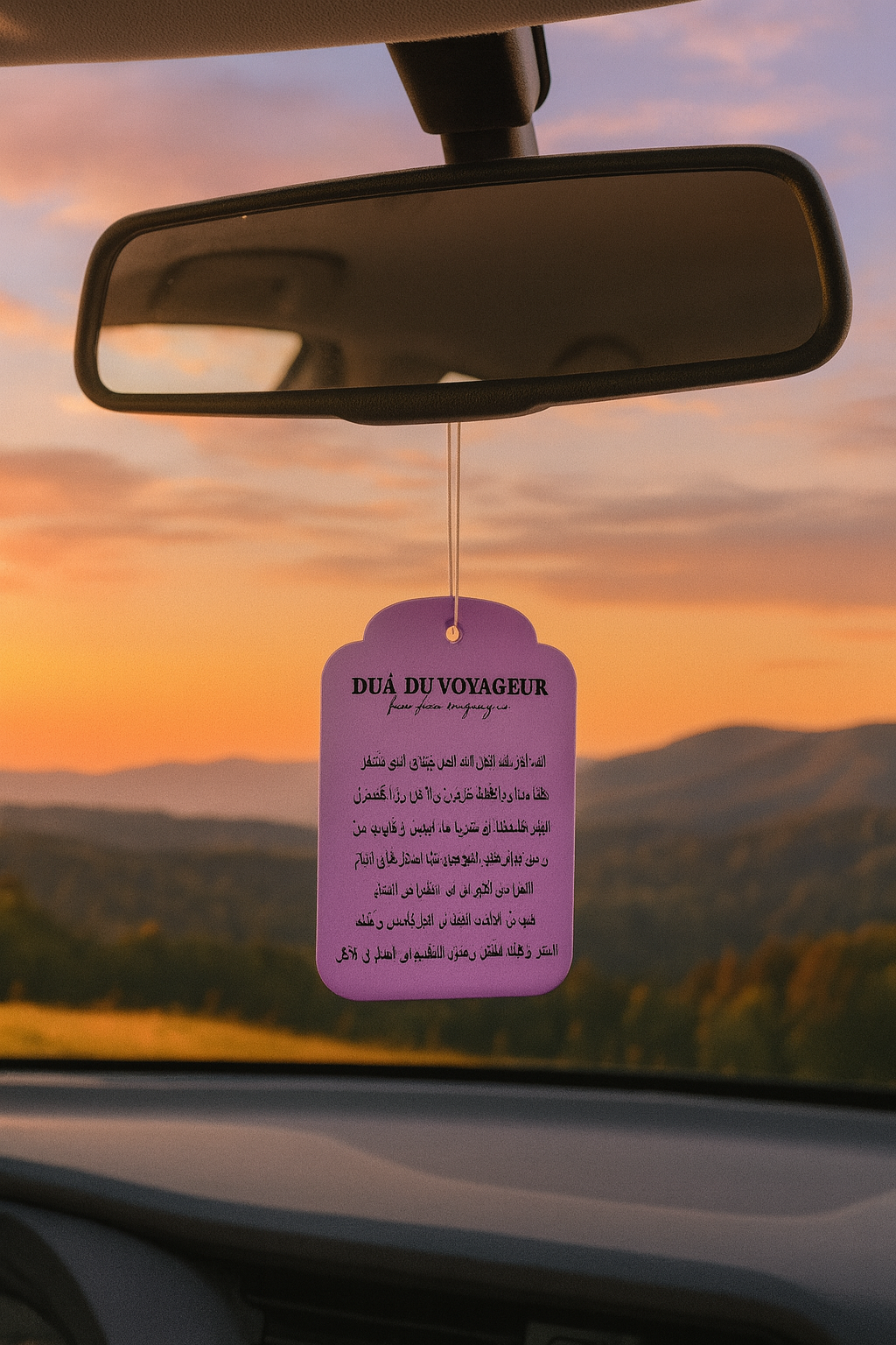 Pendentif voiture parfumé - Du'a du Voyageur