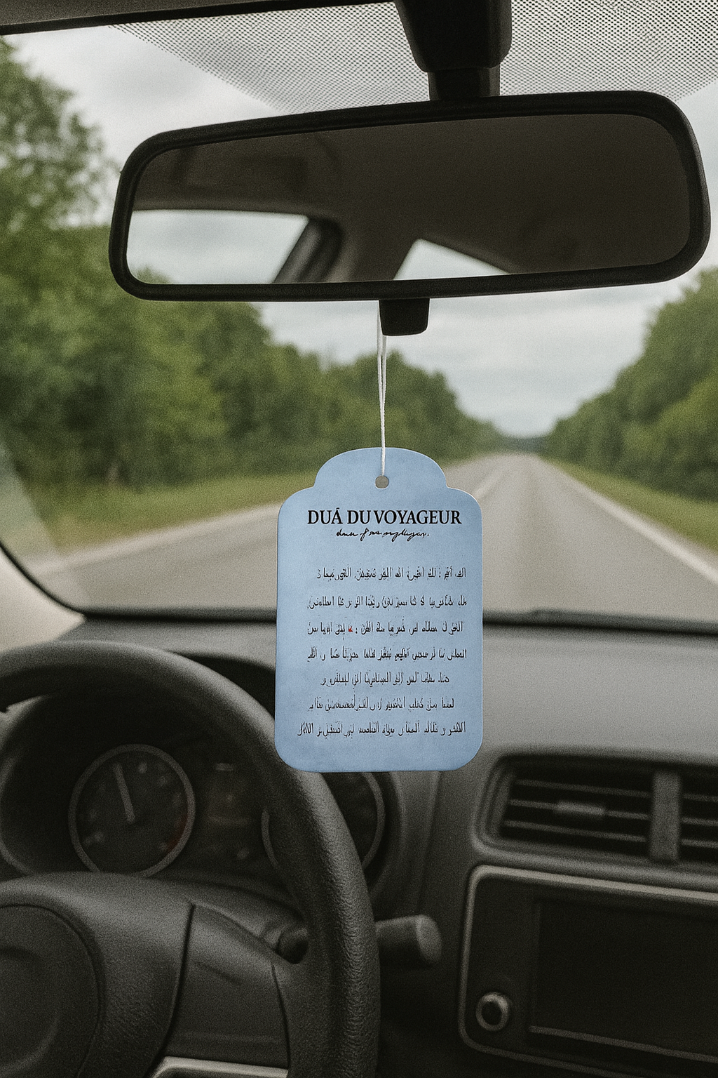 Pendentif voiture parfumé - Du'a du Voyageur