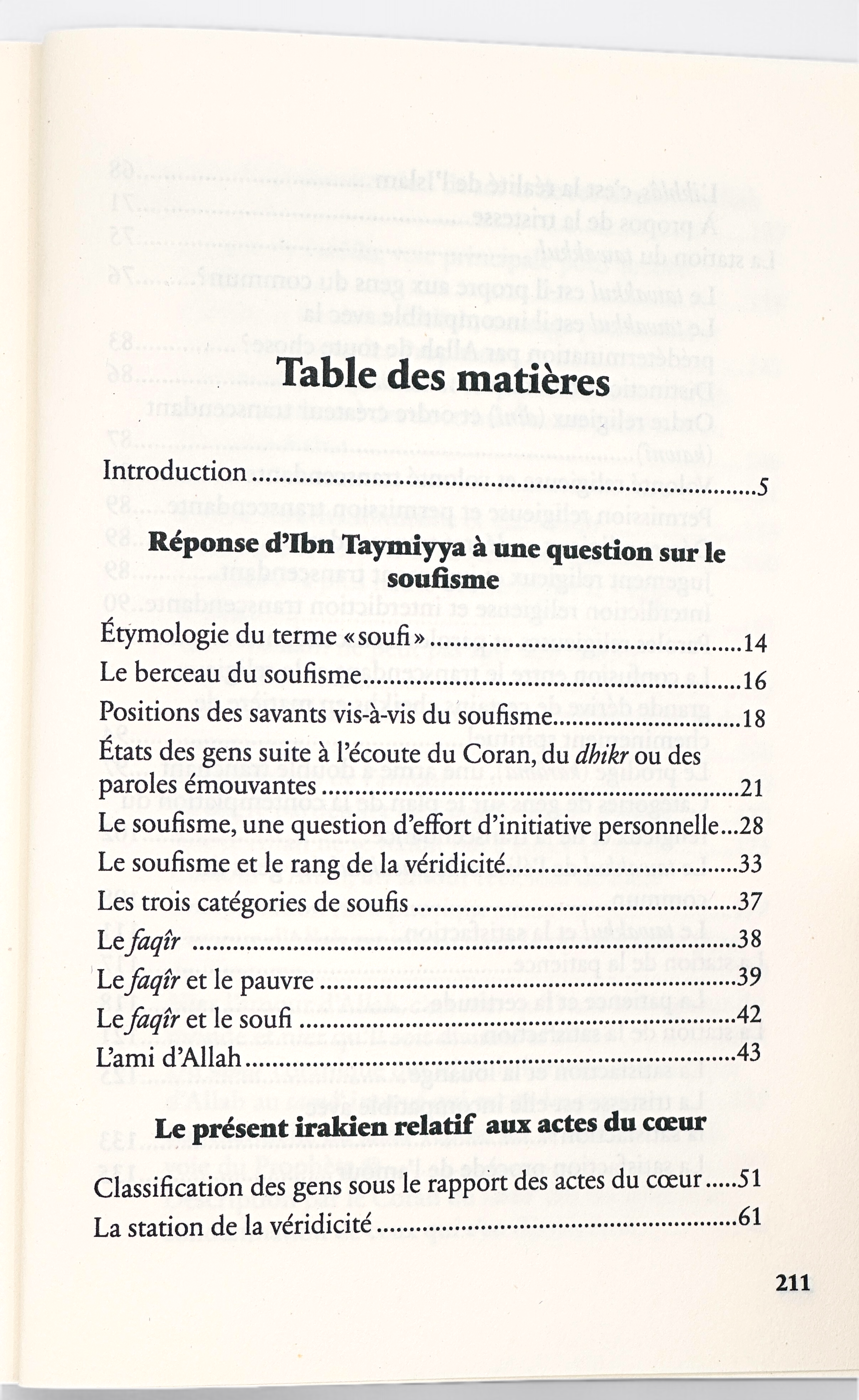 Les Voies du Cheminement Spirituel - Sheikh Ibn Taymiyya