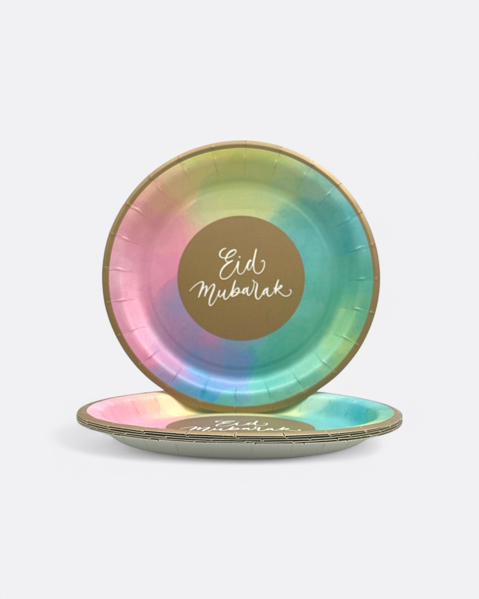 Lots d'assiettes Eid Mubarak - Brume Colorée