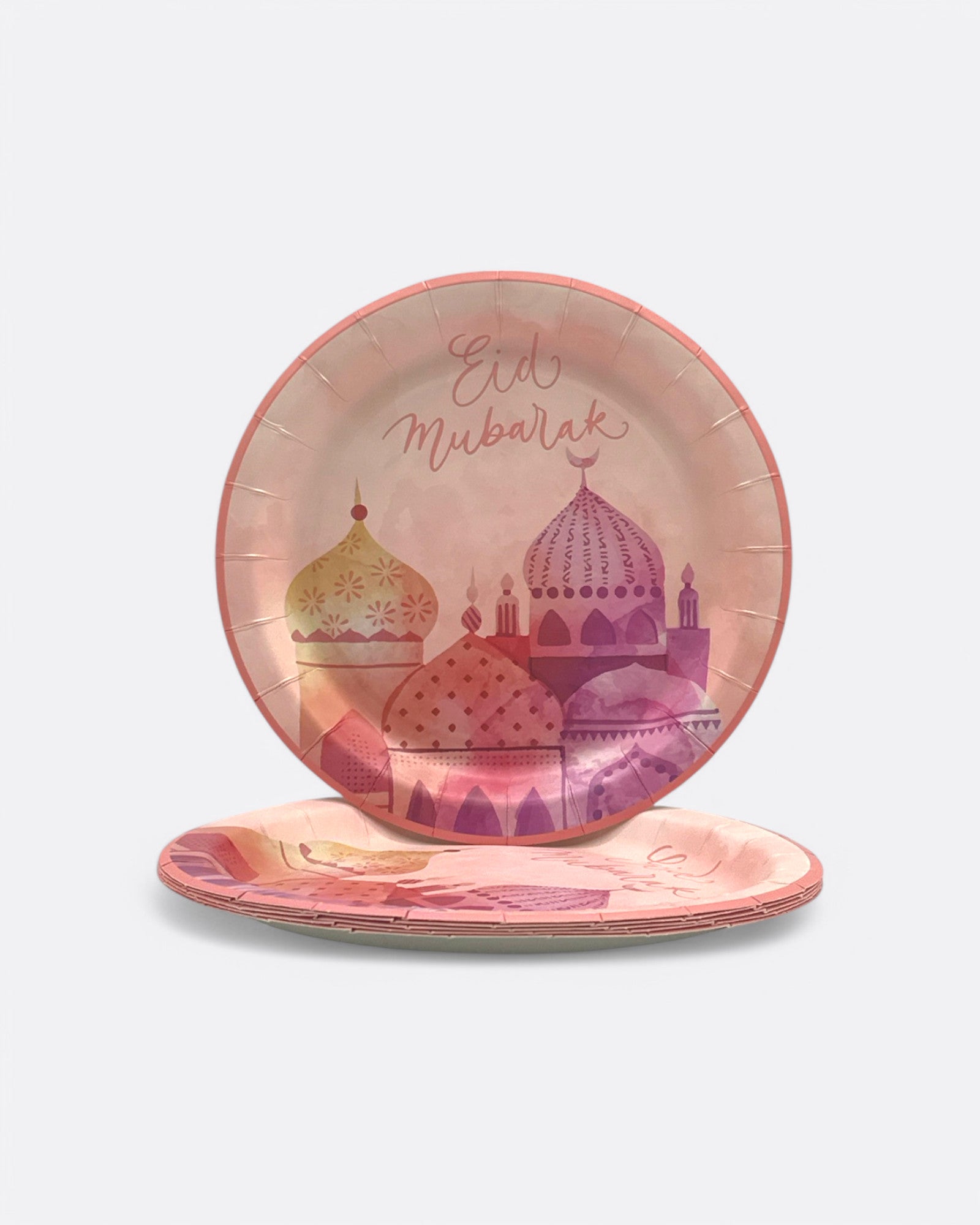 Lots d'assiettes Eid Mubarak - Mosquée Rose