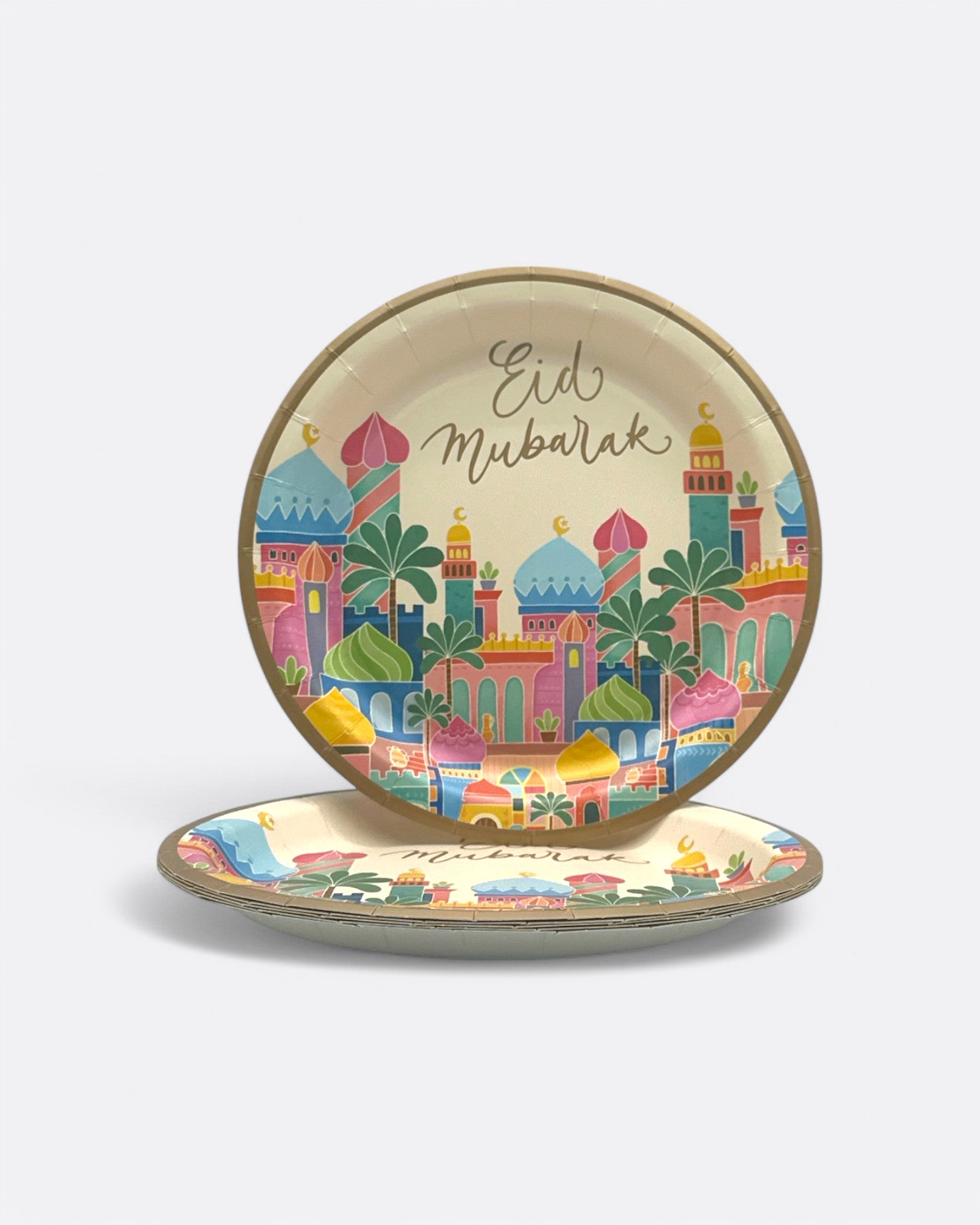 Lots d'assiettes Eid Mubarak - Ville Colorée