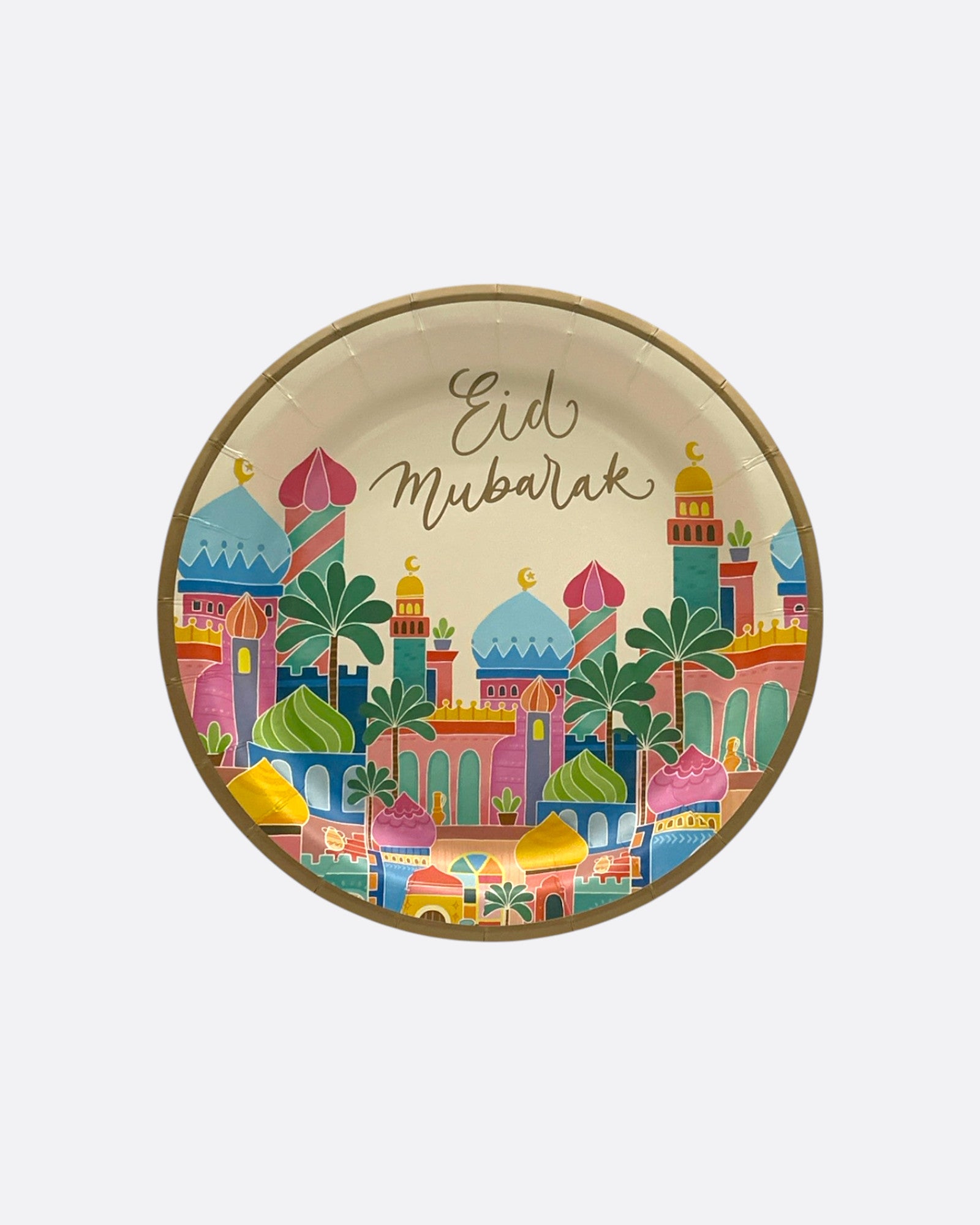 Lots d'assiettes Eid Mubarak - Ville Colorée – produit proposé sur Souk Dubaï