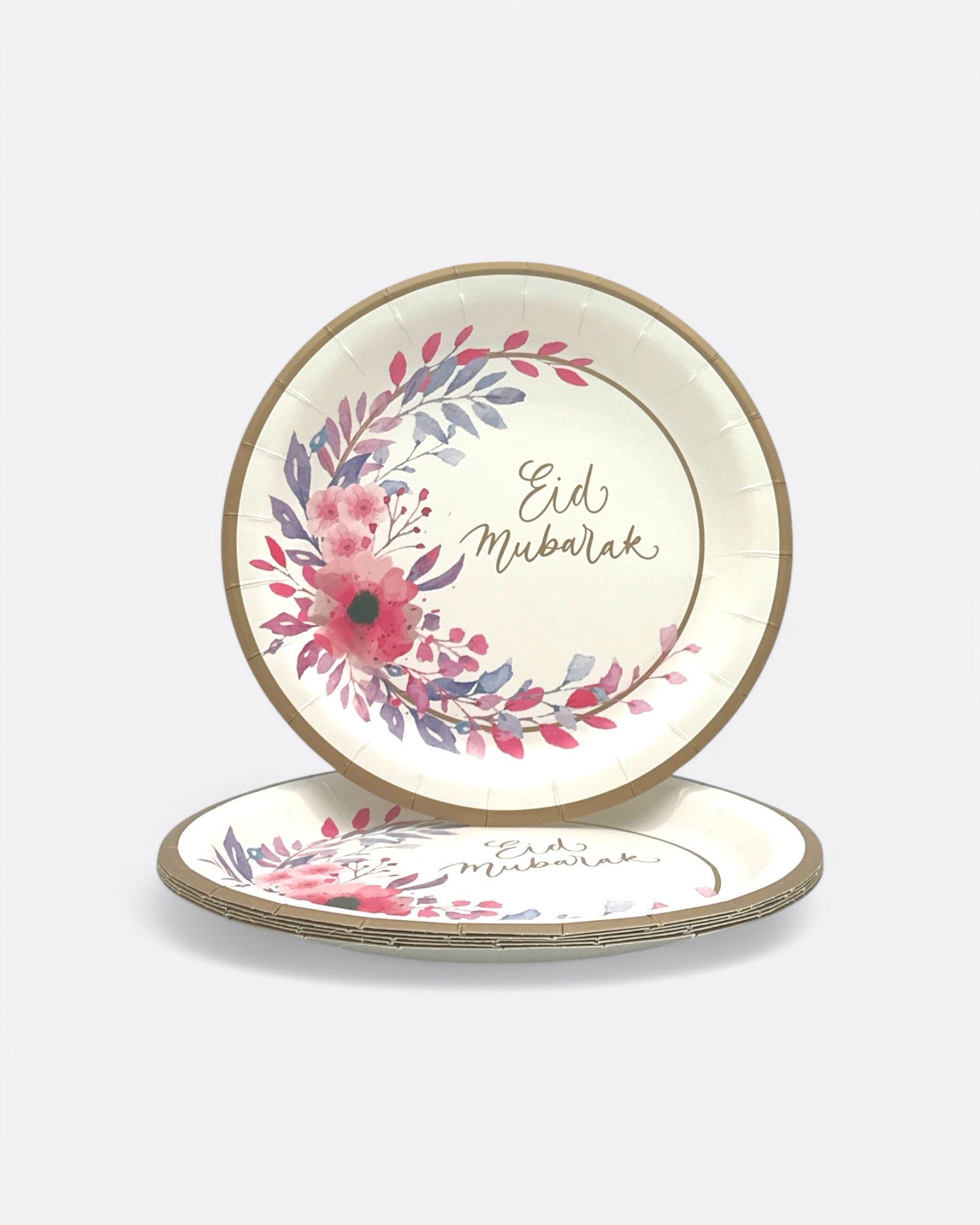 Lot de 6 assiettes Eid Mubarak - Lune de Fleurs
