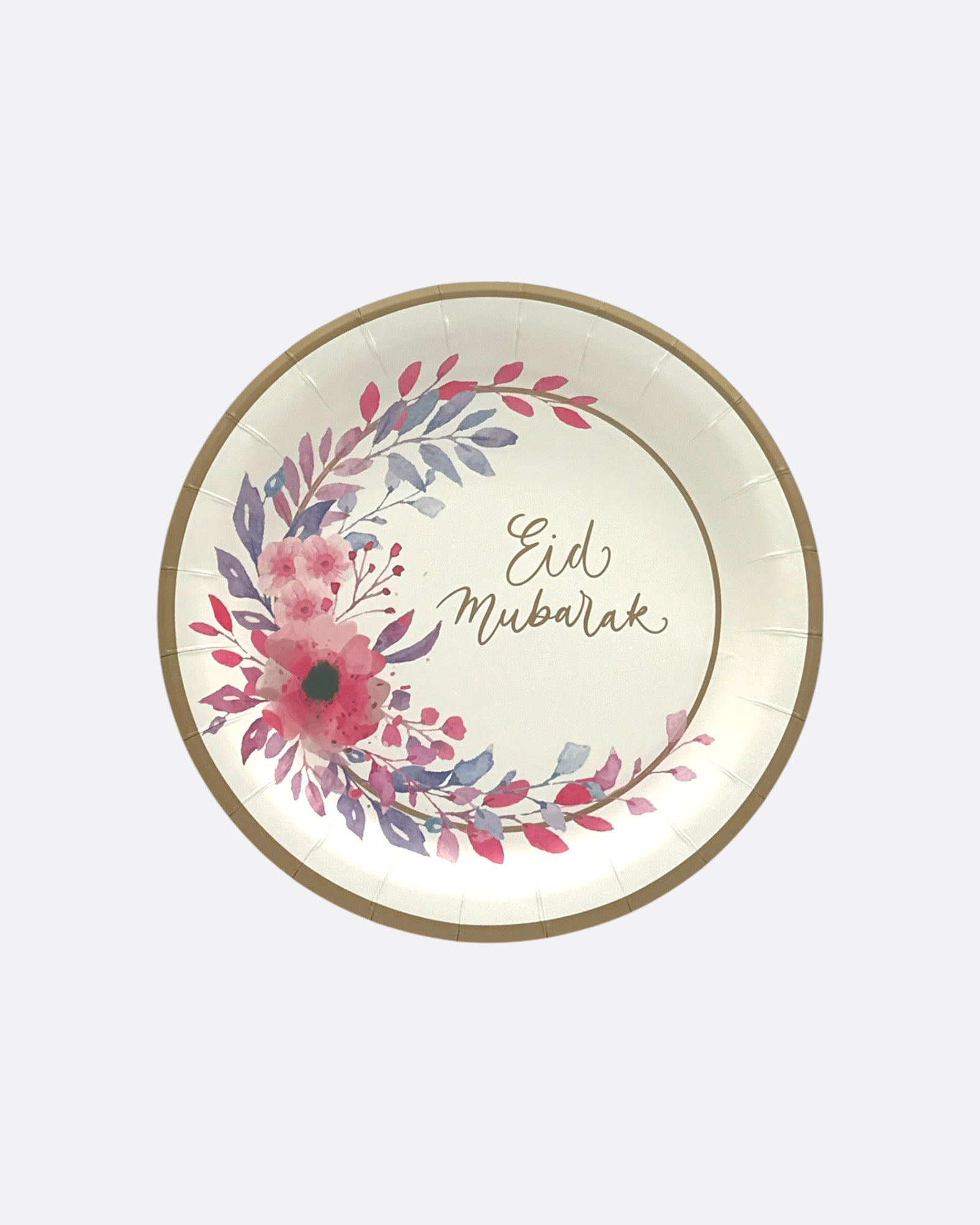 Lot de 6 assiettes Eid Mubarak - Lune de Fleurs – produit proposé sur Souk Dubaï