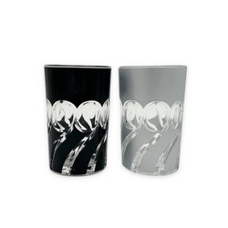 12 Verres Gris et Noir