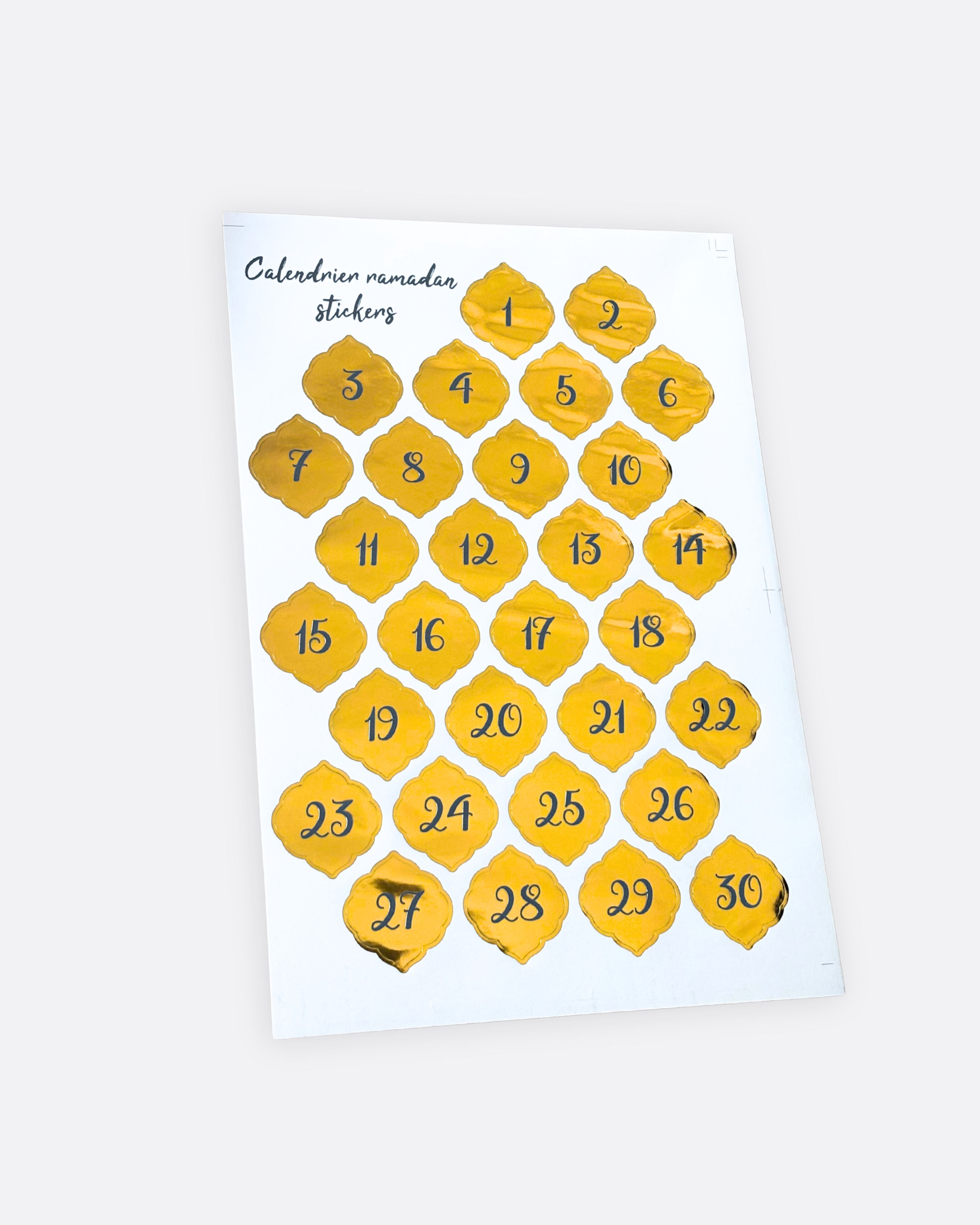 Calendrier Ramadan 30 jours