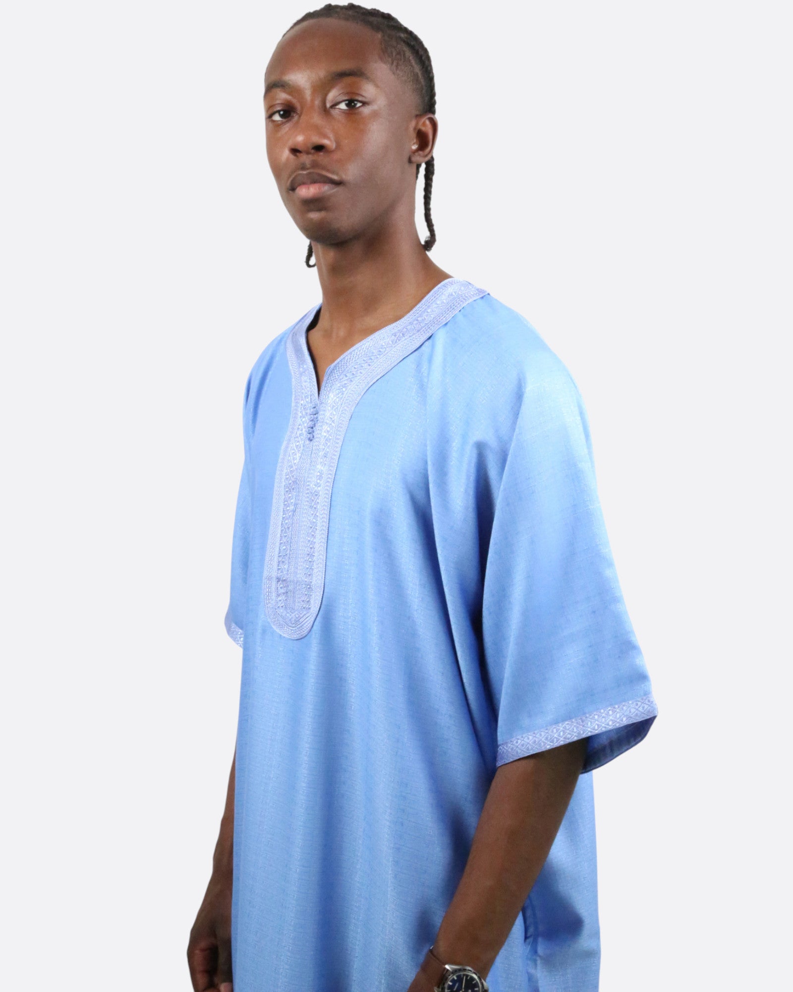 Qamis SALAH brodé - manches 3/4